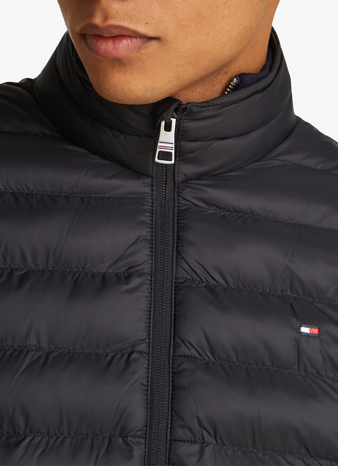 Tommy Hilfiger Gewatteerd jack met ritszakken - detail 3 zwart