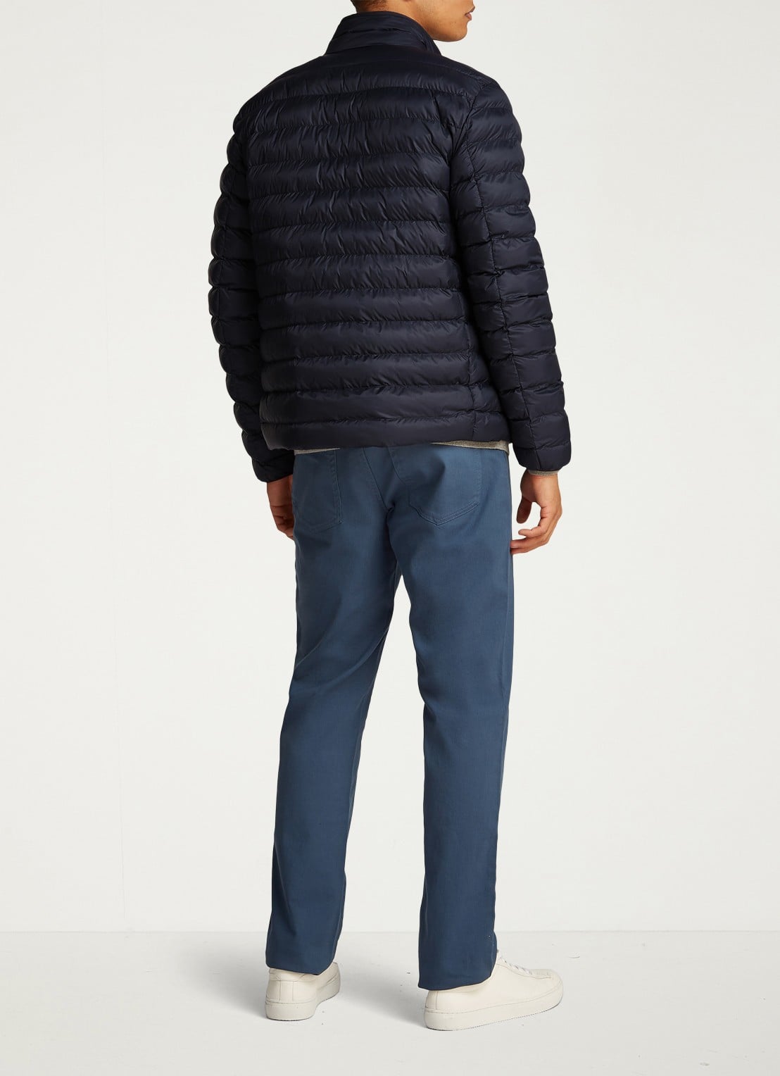 Tommy Hilfiger Gewatteerd jack met ritszakken - achterkant 6 donkerblauw
