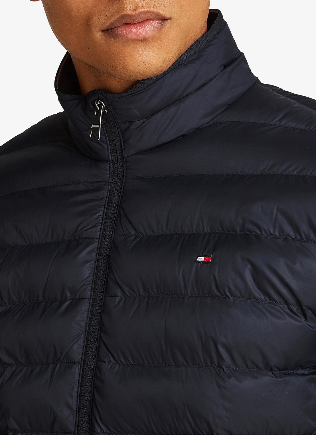 Tommy Hilfiger Gewatteerd jack met ritszakken - detail 4 donkerblauw