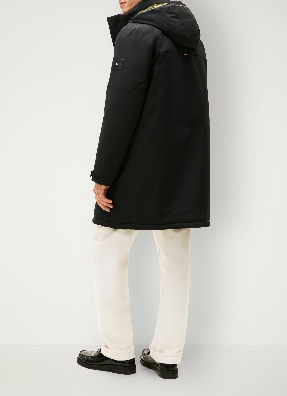 Tommy Hilfiger Gewatteerde parka met capuchon en waterafstotende coating - achterkant 5 zwart
