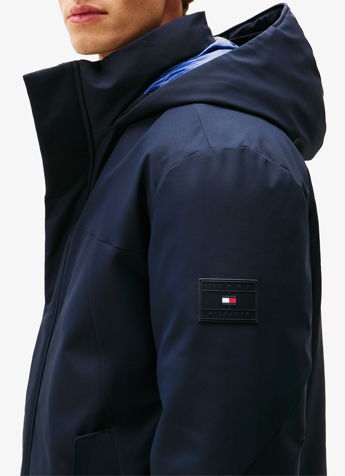 Tommy Hilfiger Gewatteerde parka met capuchon en waterafstotende coating - detail 2 blauw