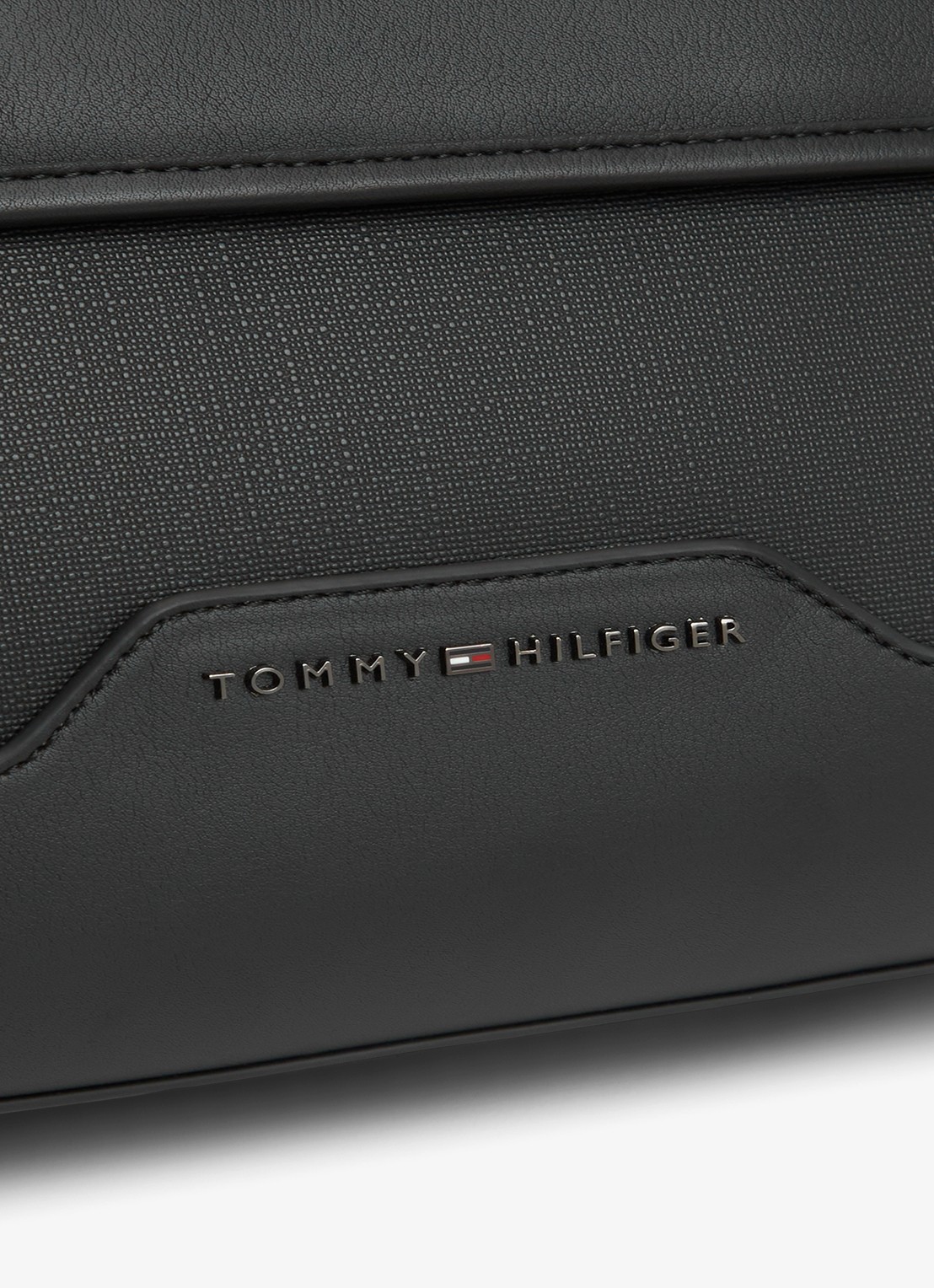 Tommy Hilfiger Global Stripe Strap Textured Messenger Bag - detail 2 diepzwart