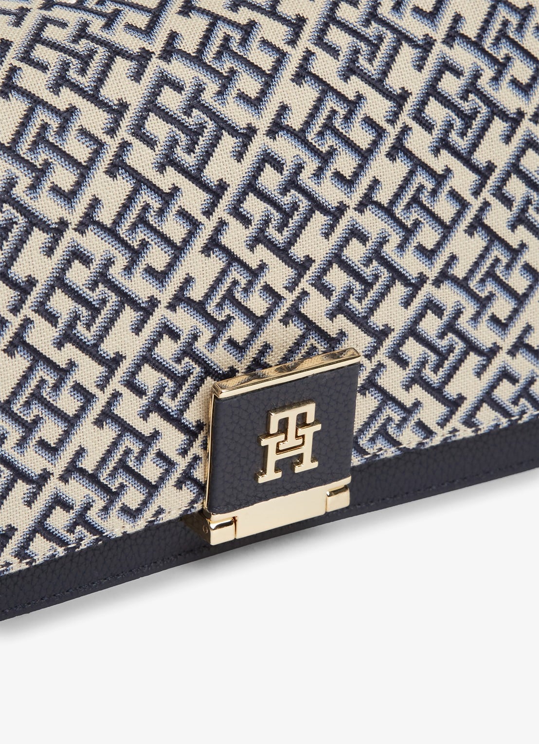 Tommy Hilfiger Handtas met logoprint en afneembare schouderriem - detail 3 donkerblauw