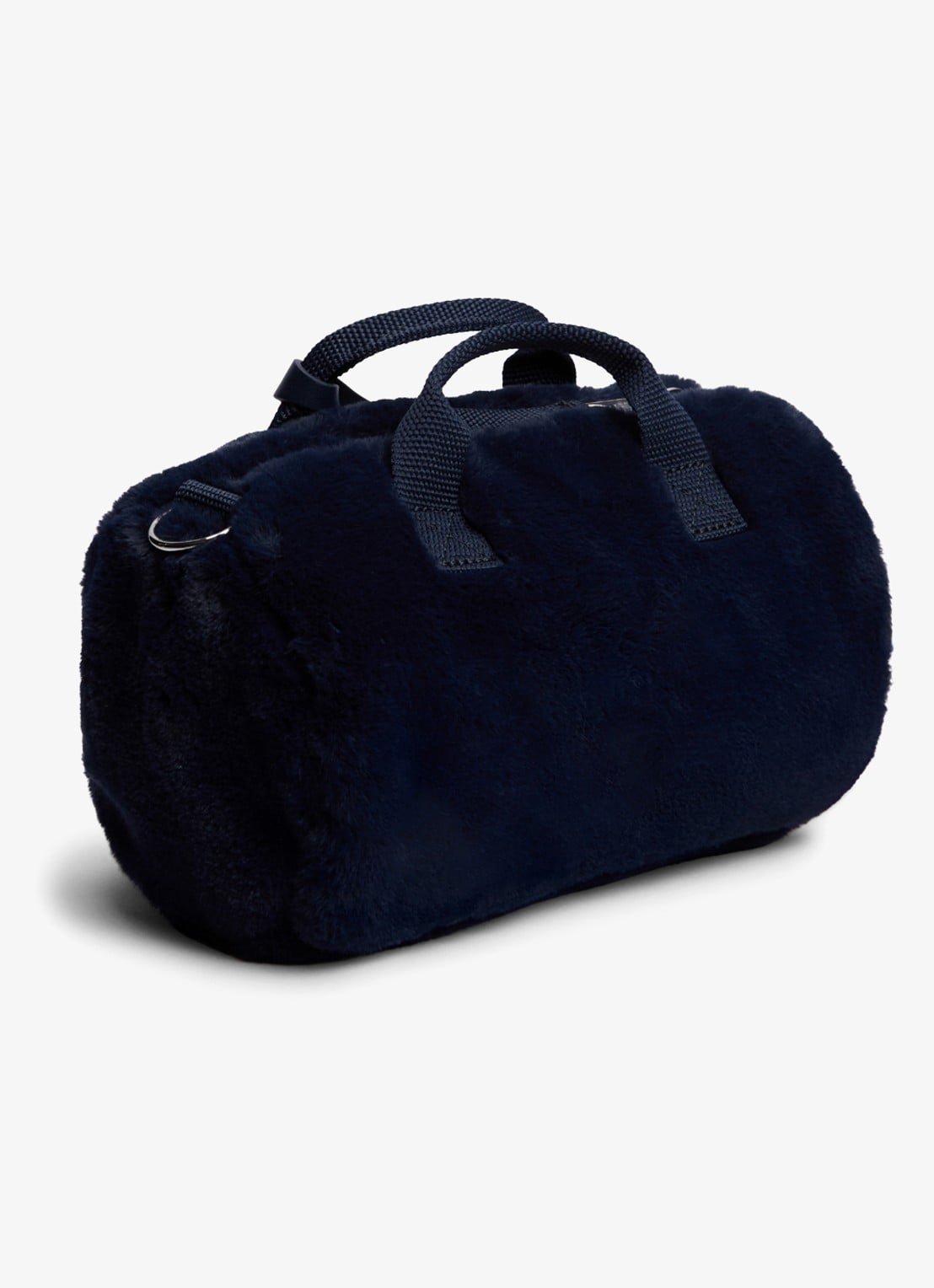 Tommy Hilfiger Handtas van imitatiebont met logo - achterkant 5 donkerblauw