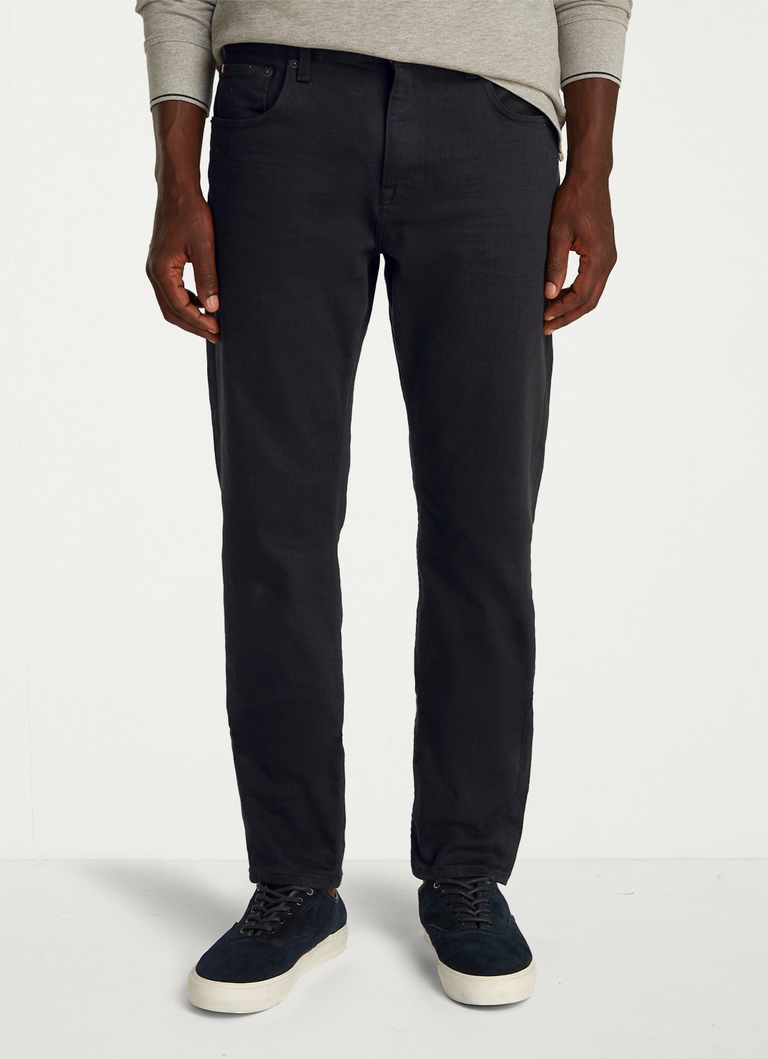 Tommy Hilfiger Harlem slim fit jeans met gekleurde wassing - detail zwart