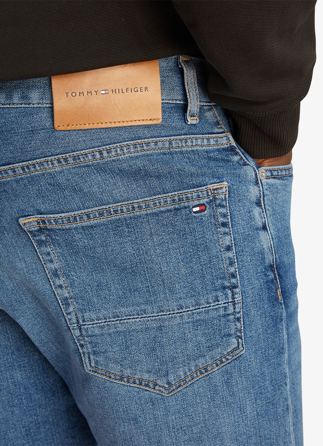 Tommy Hilfiger Harlem slim fit jeans met steekzakken - detail 2 indigo