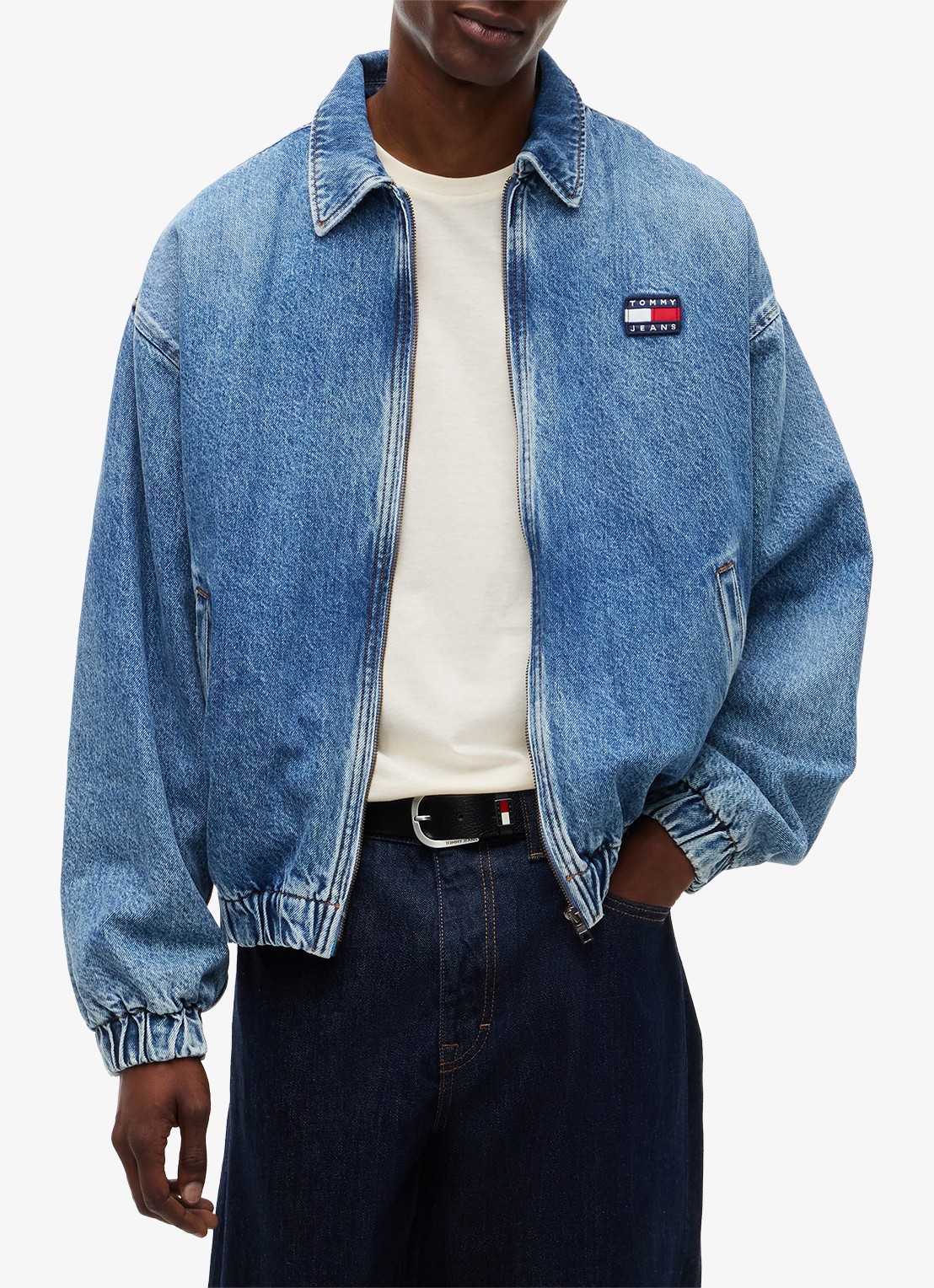 Tommy Hilfiger Harrington jack in lyocellblend met logoborduring - detail 4 indigo