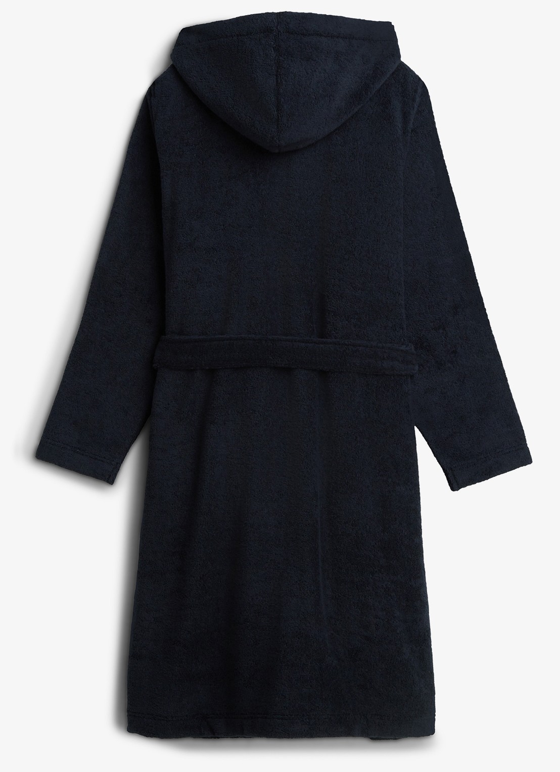 Tommy Hilfiger Heritage badjas met opgestikte zakken en logo  - achterkant 2 donkerblauw