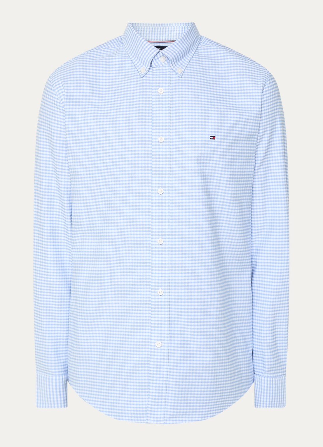 Tommy Hilfiger Heritage regular fit overhemd met ruitdessin en logoborduring - voorkant 2 donkerblauw