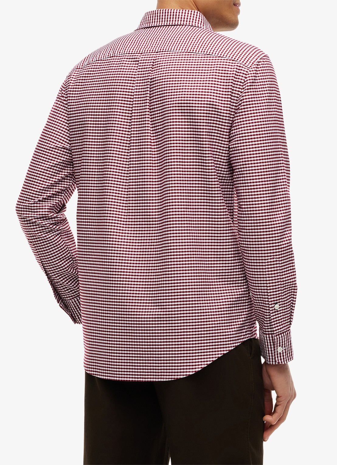 Tommy Hilfiger Heritage regular fit overhemd met ruitdessin en logoborduring - achterkant 5 burgundy  / check-0qj