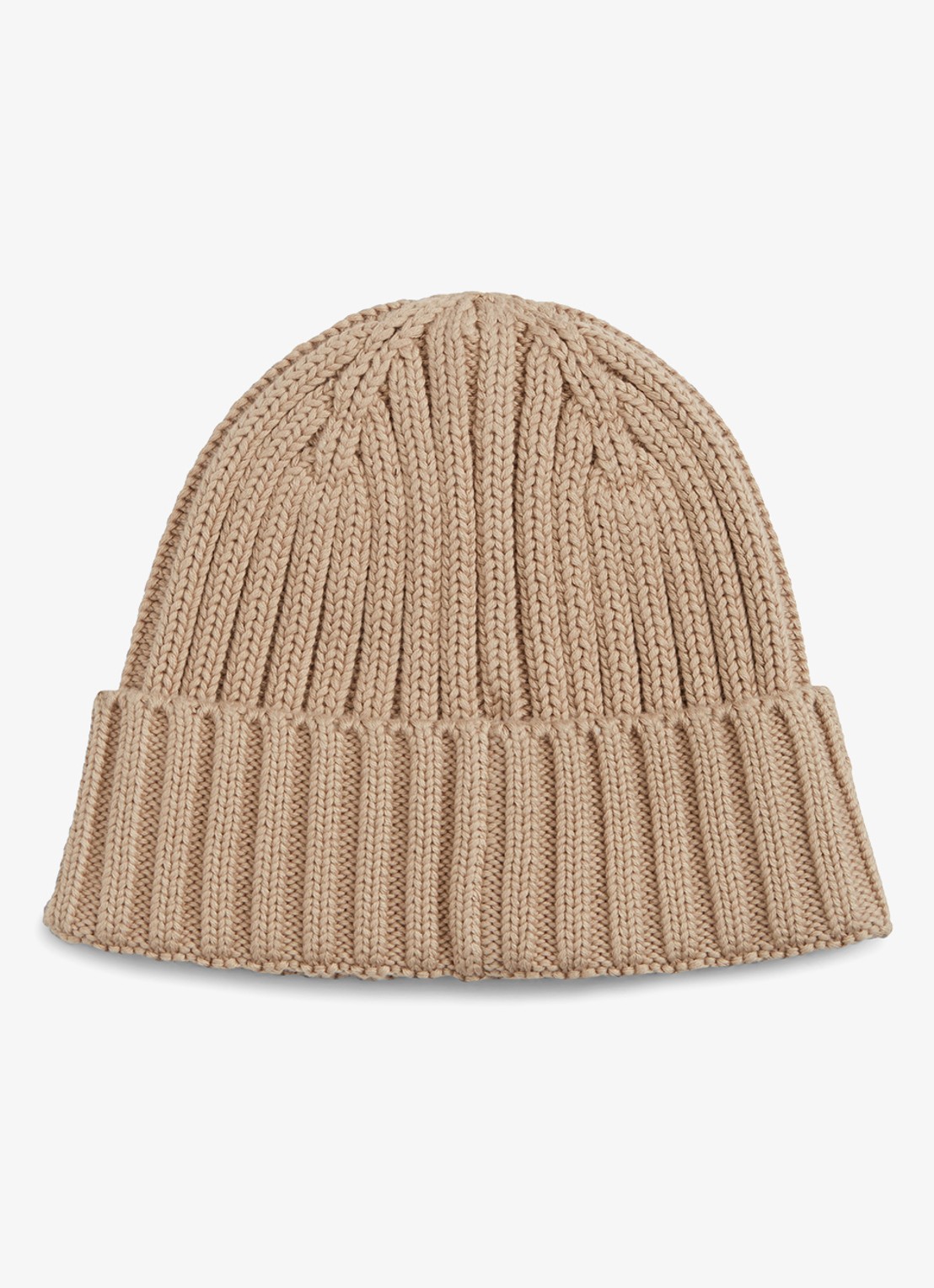 Tommy Hilfiger Heritage ribgebreide muts met logo  - achterkant 2 creme