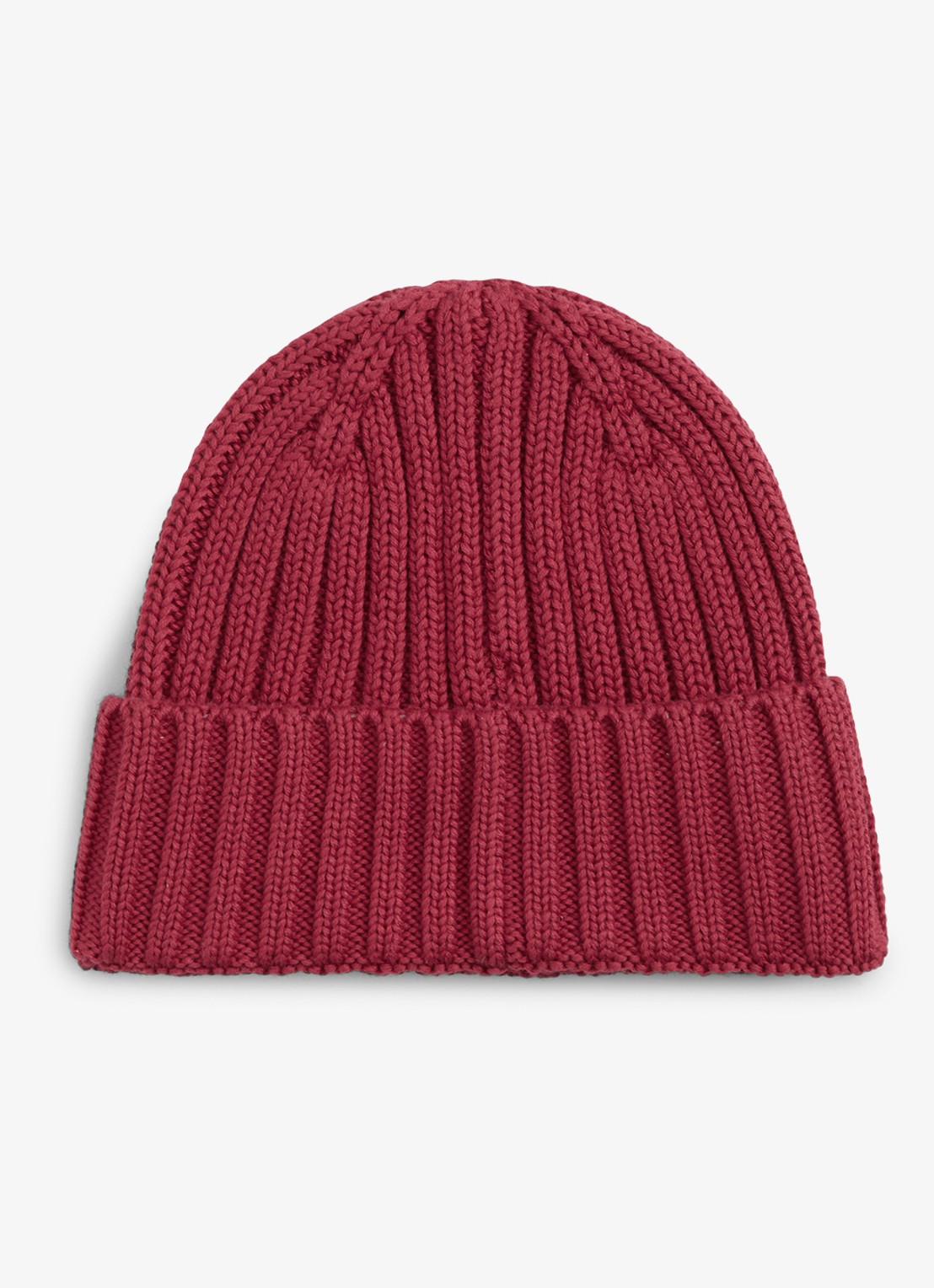 Tommy Hilfiger Heritage ribgebreide muts met logo  - achterkant 2 rood