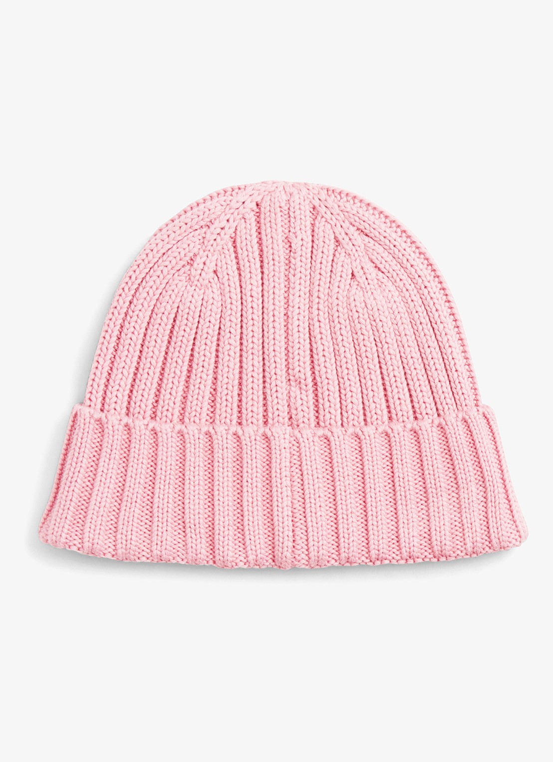 Tommy Hilfiger Heritage ribgebreide muts met logo  - achterkant 2 roze