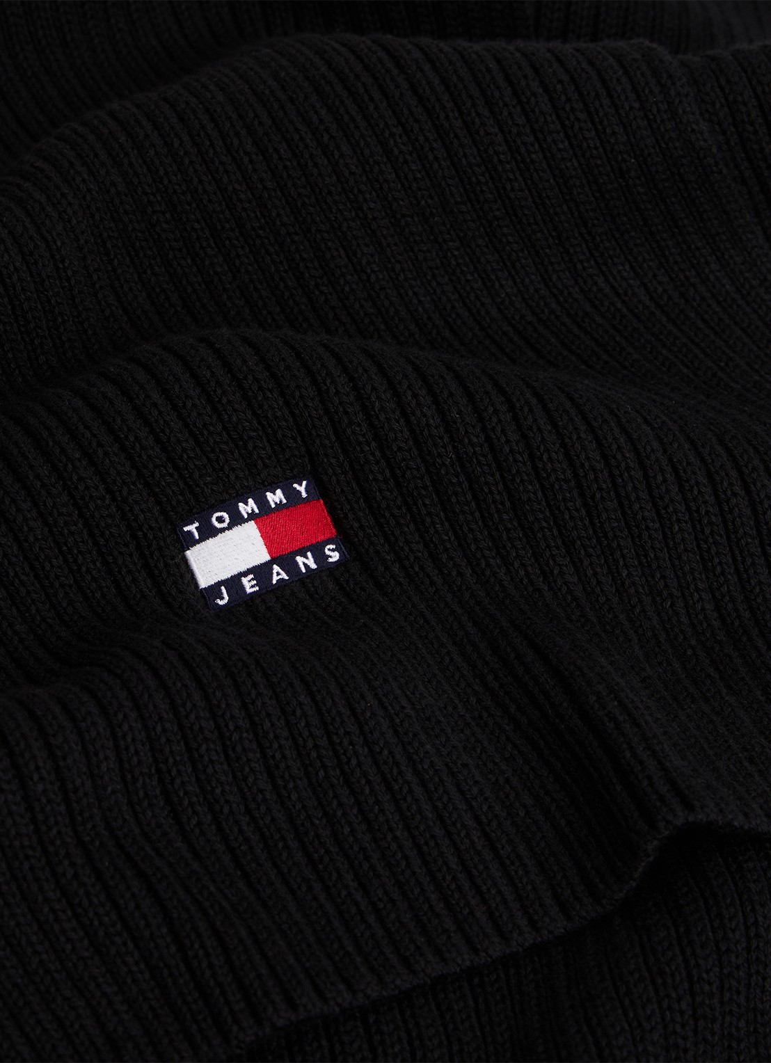 Tommy Hilfiger Heritage sjaal met logo - detail 2 zwart