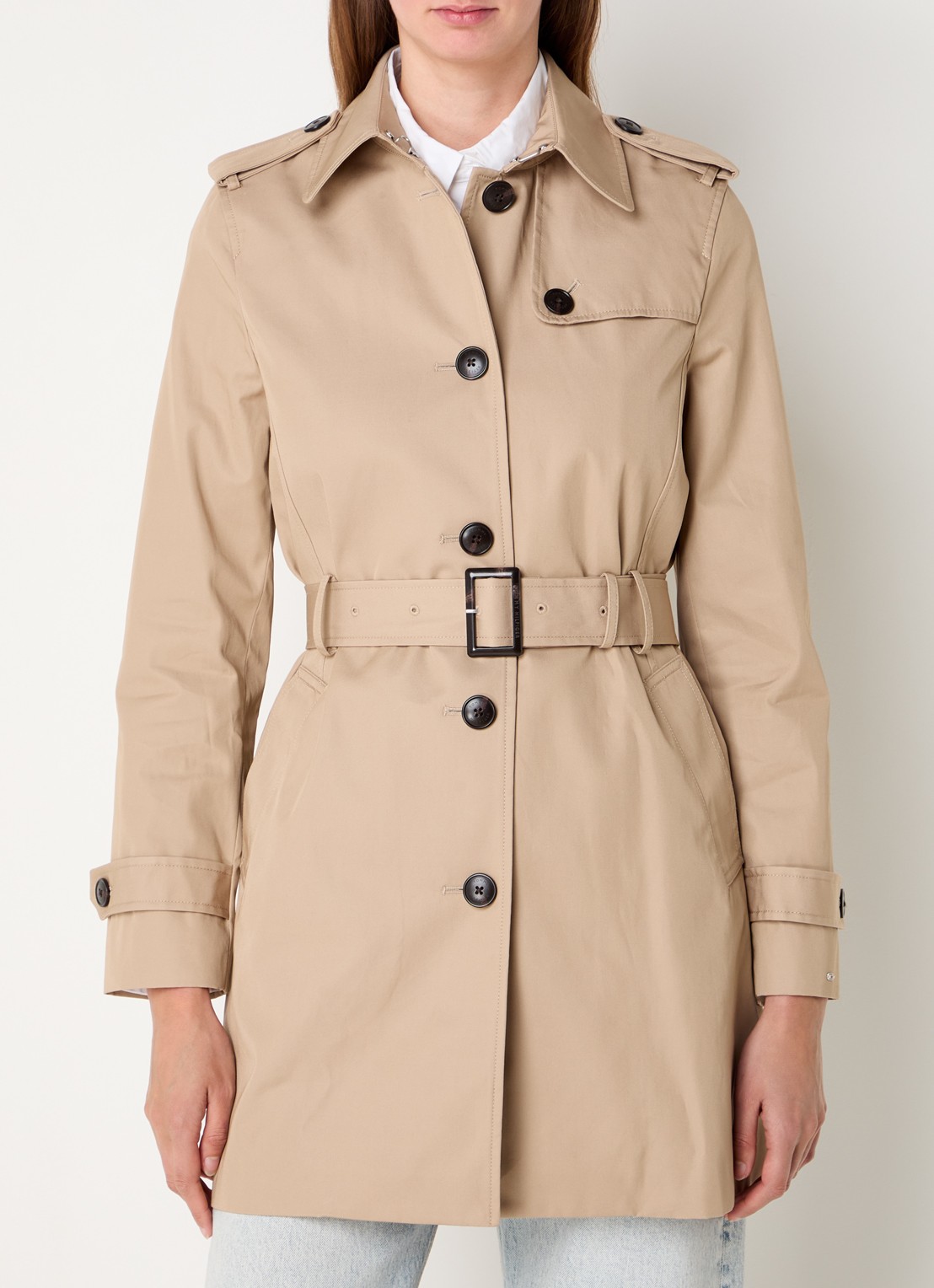 Tommy Hilfiger Heritage trenchcoat met ceintuur en steekzakken - detail 3 beige