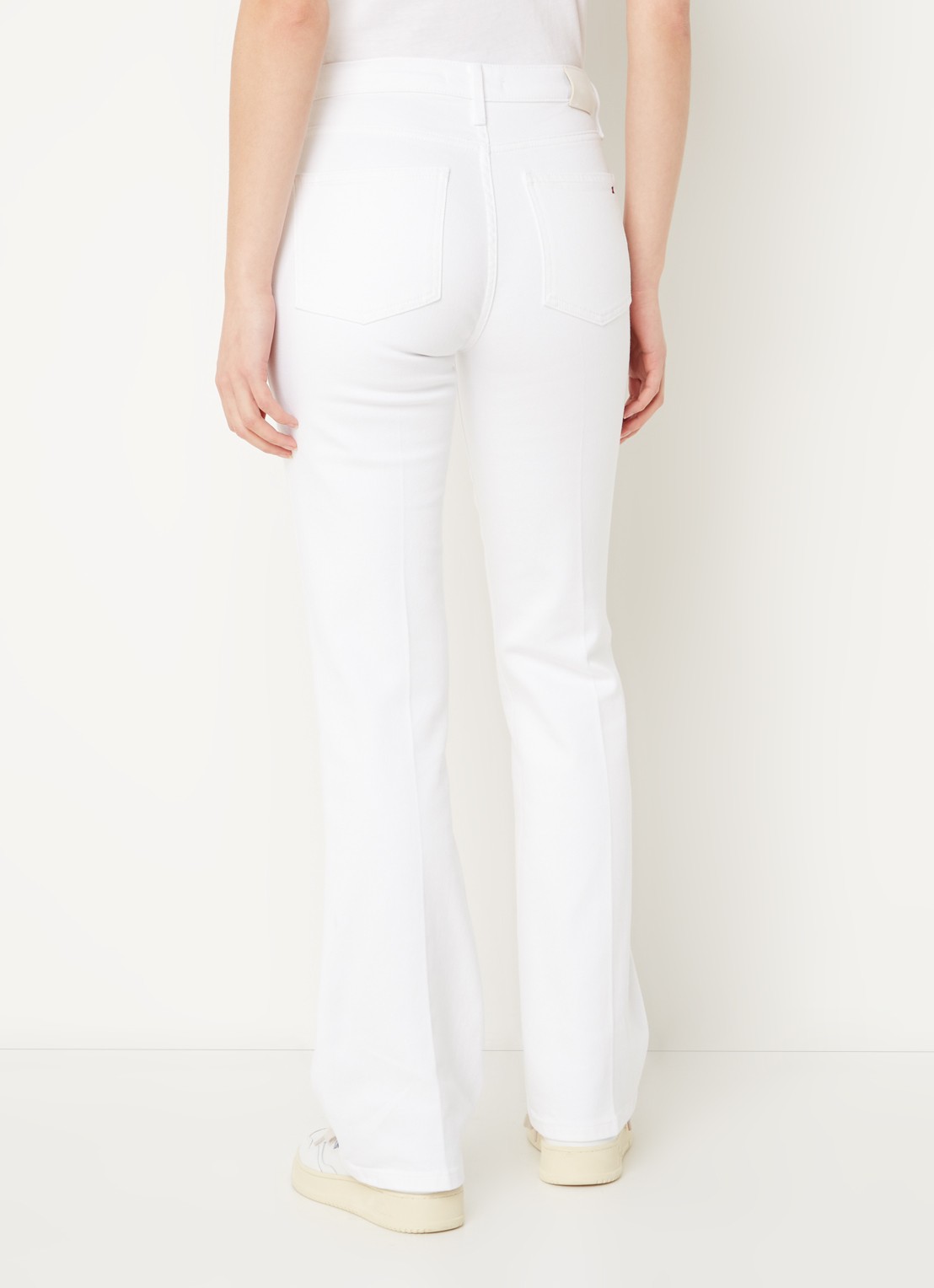 Tommy Hilfiger High waist flared jeans met gekleurde wassing  - achterkant 5 wit