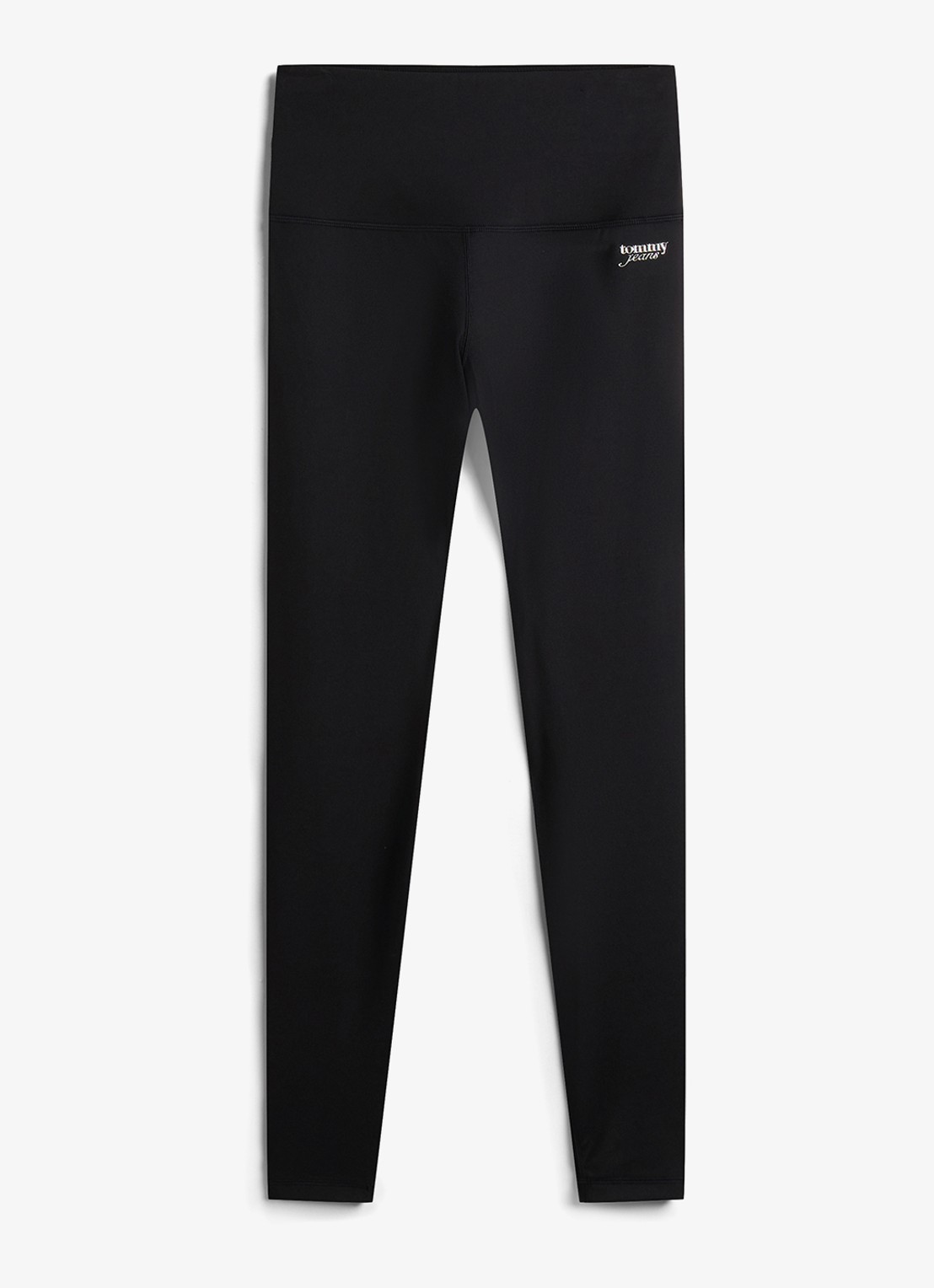 Tommy Hilfiger High waist legging met logo - voorkant 2 zwart
