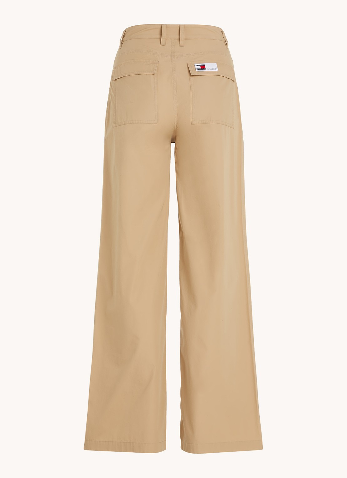 Tommy Hilfiger High waist loose fit cargobroek van  katoen - detail 2 zand