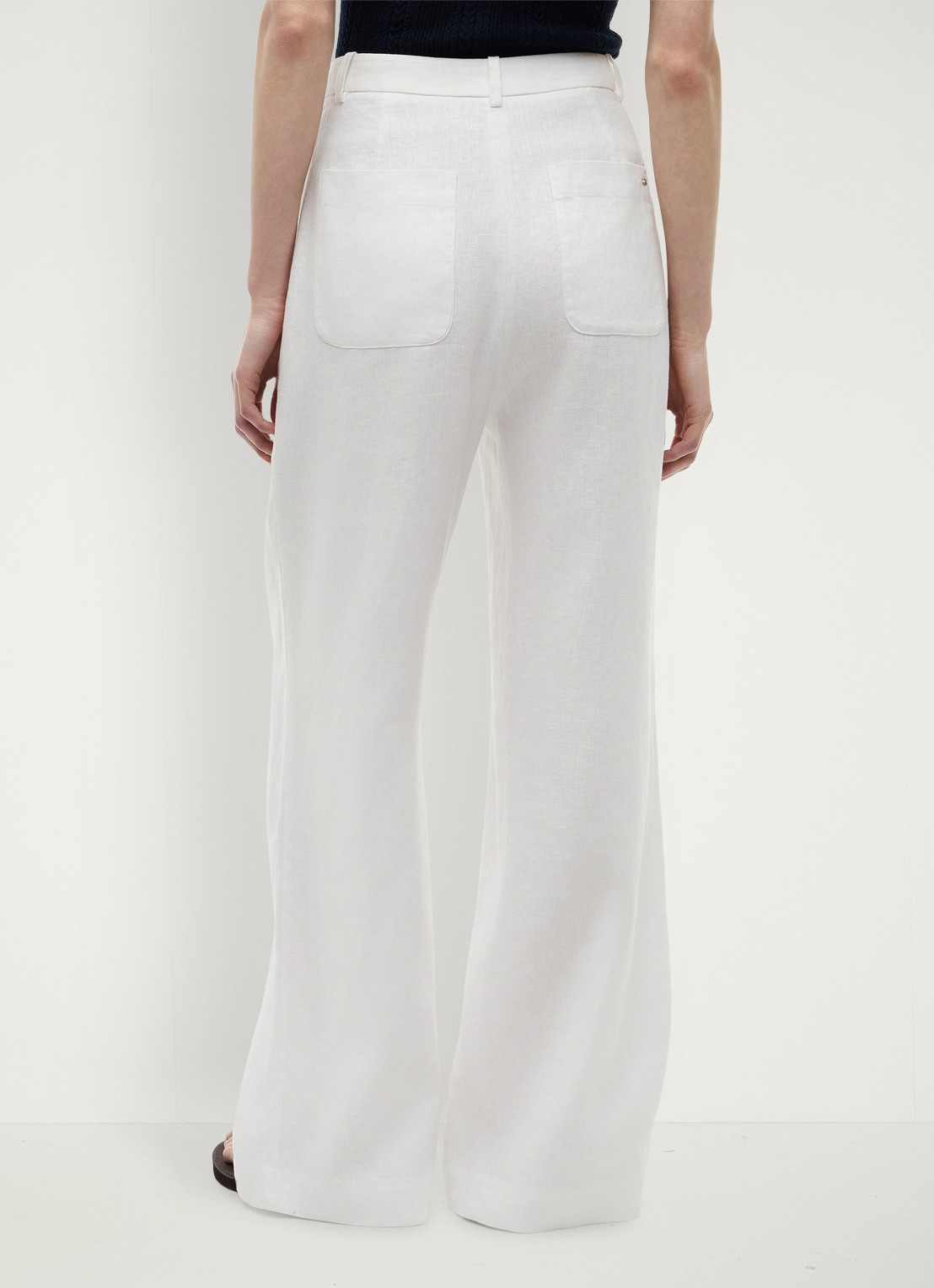 Tommy Hilfiger High waist loose fit pantalon met steekzakken - achterkant 5 wit