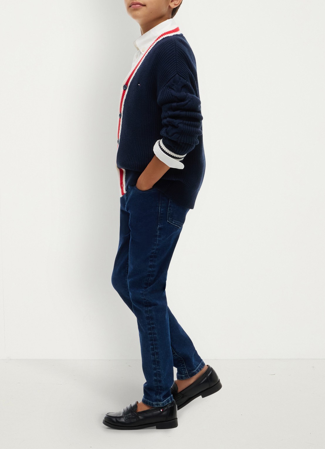 Tommy Hilfiger High waist slim fit jeans met donkere wassing  - detail 5 indigo
