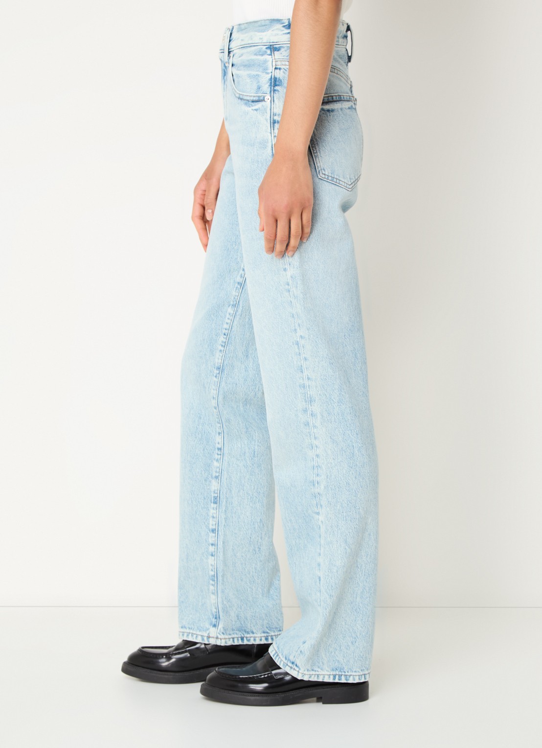 Tommy Hilfiger High waist straight leg jeans met lichte wassing - detail 4 indigo