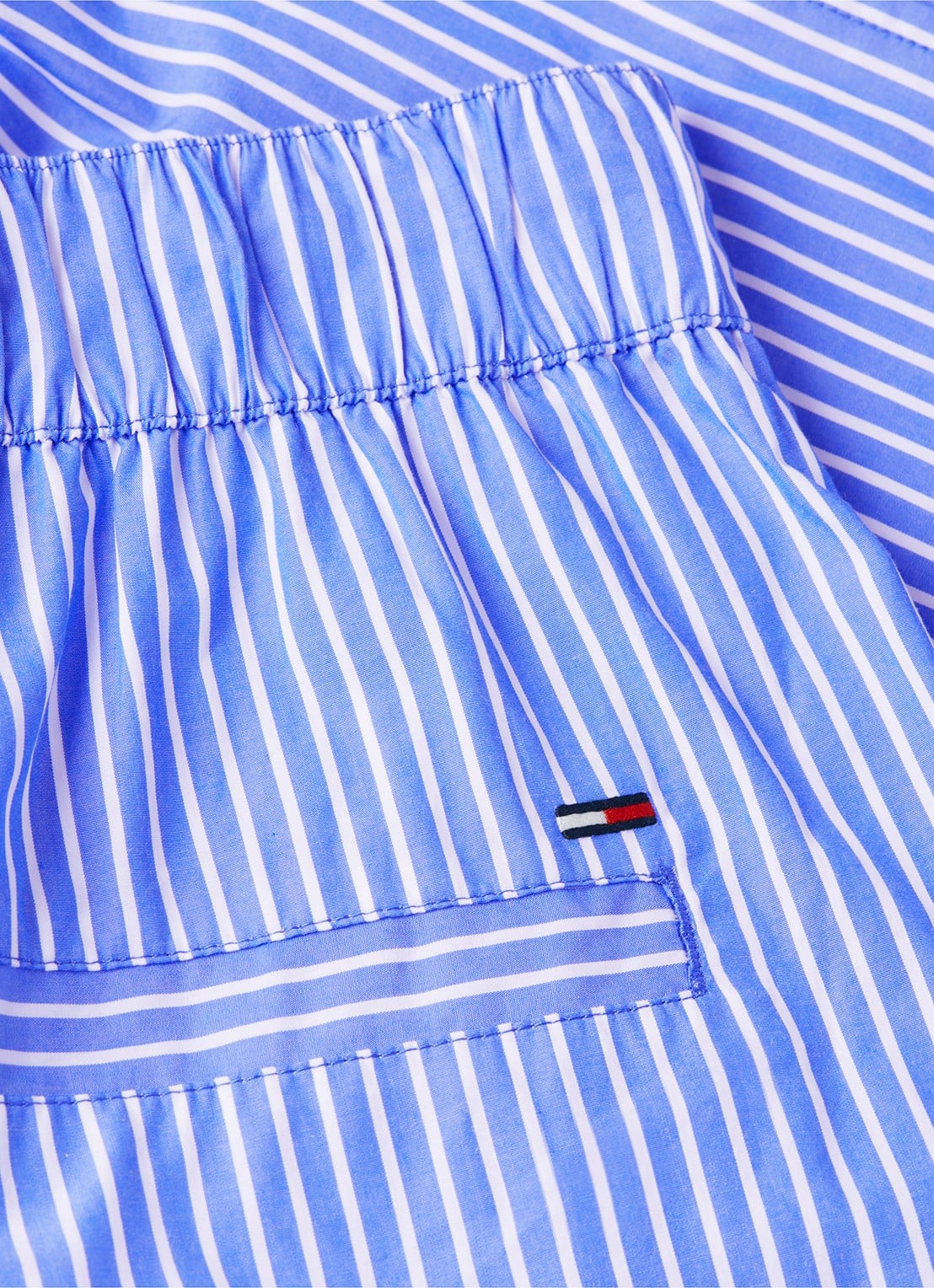 Tommy Hilfiger High waist wide fit korte broek met streepprint - detail 4 noble blue / stripe-c8p