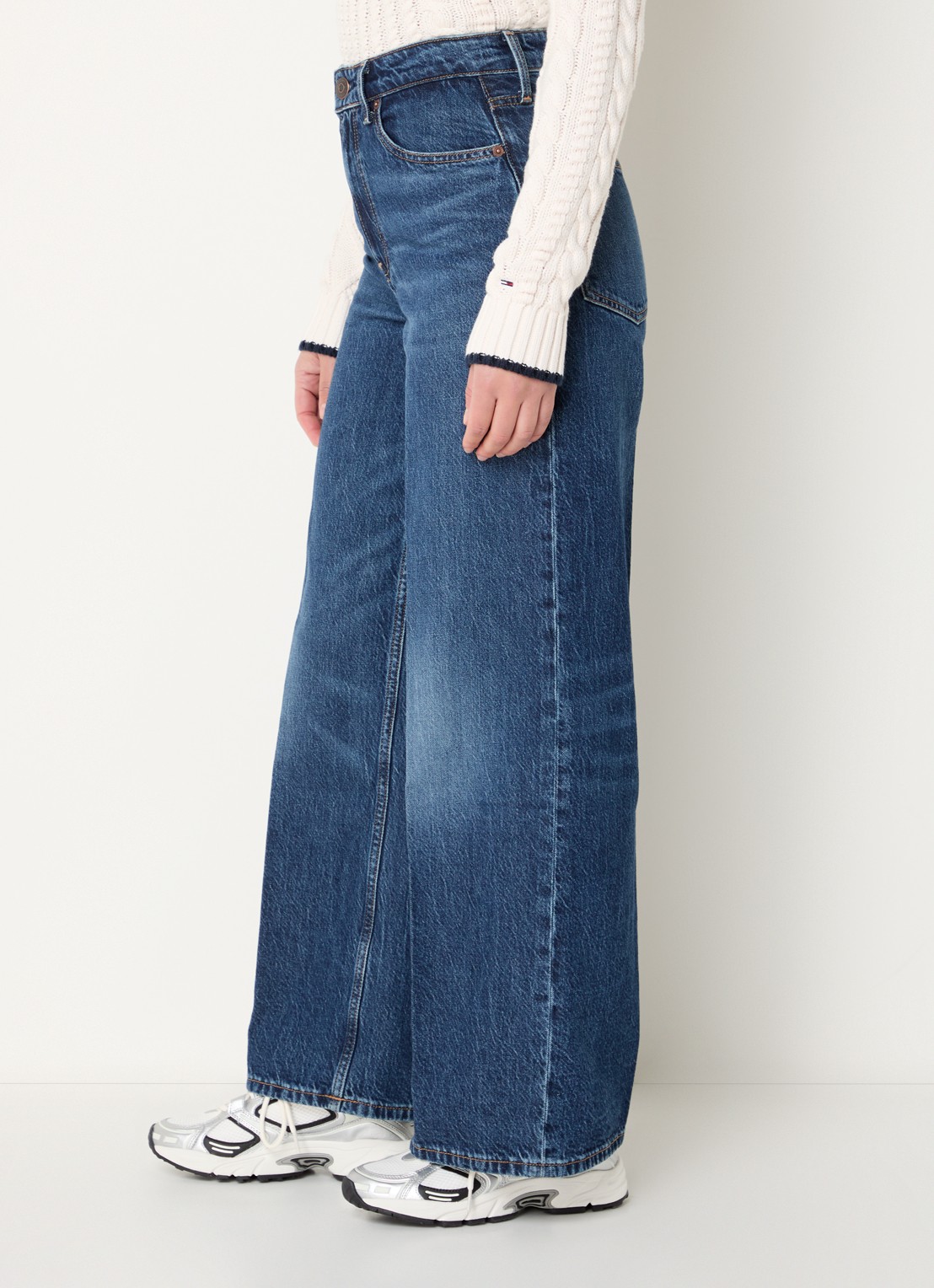 Tommy Hilfiger High waist wide leg jeans met donkere wassing - detail 9 indigo