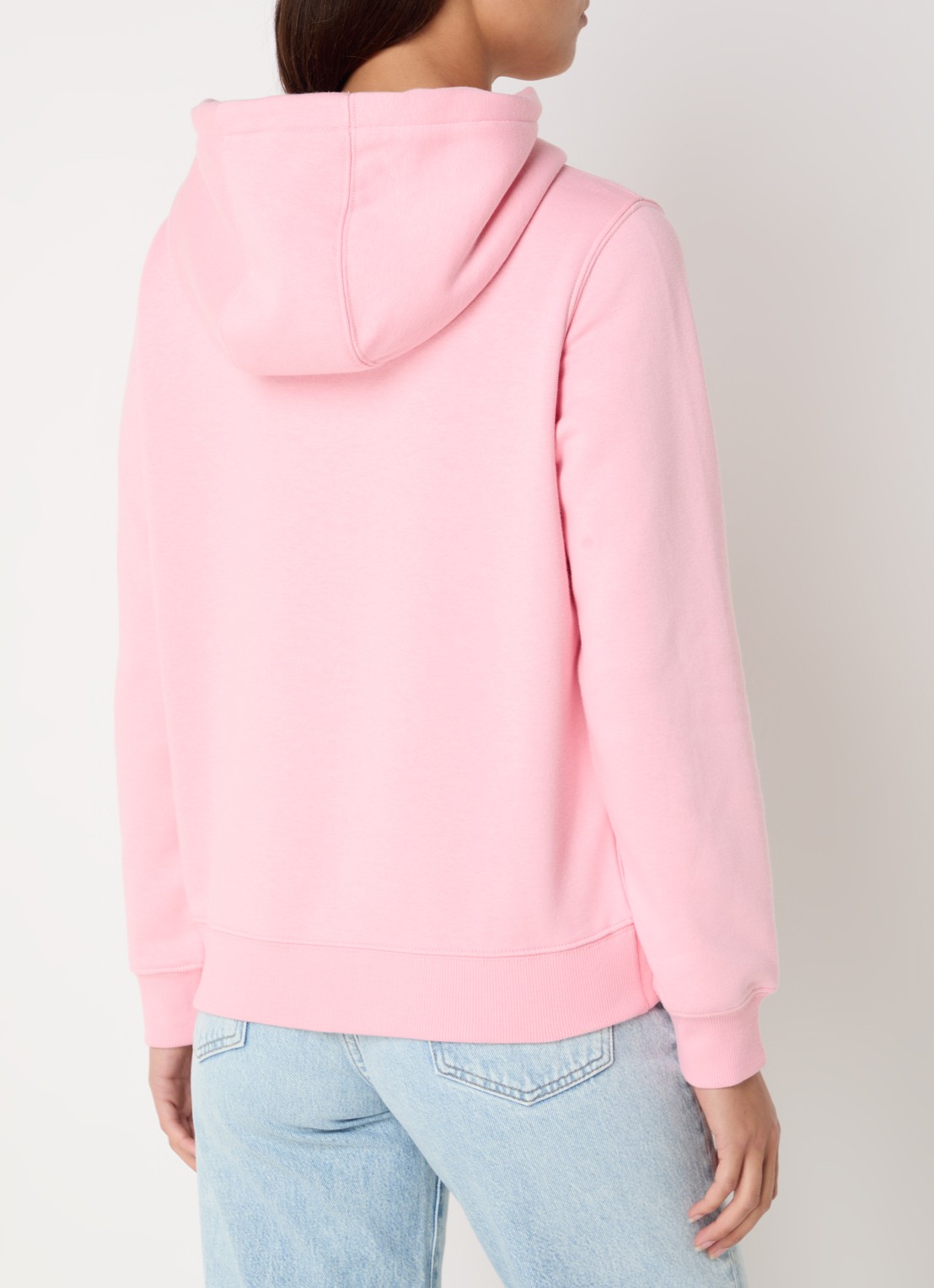 Tommy Hilfiger Hoodie met kangoeroezak en logo - achterkant roze