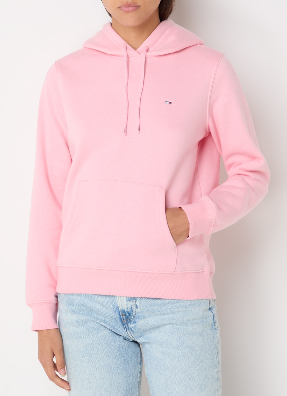 Tommy Hilfiger Hoodie met kangoeroezak en logo - detail 2 roze