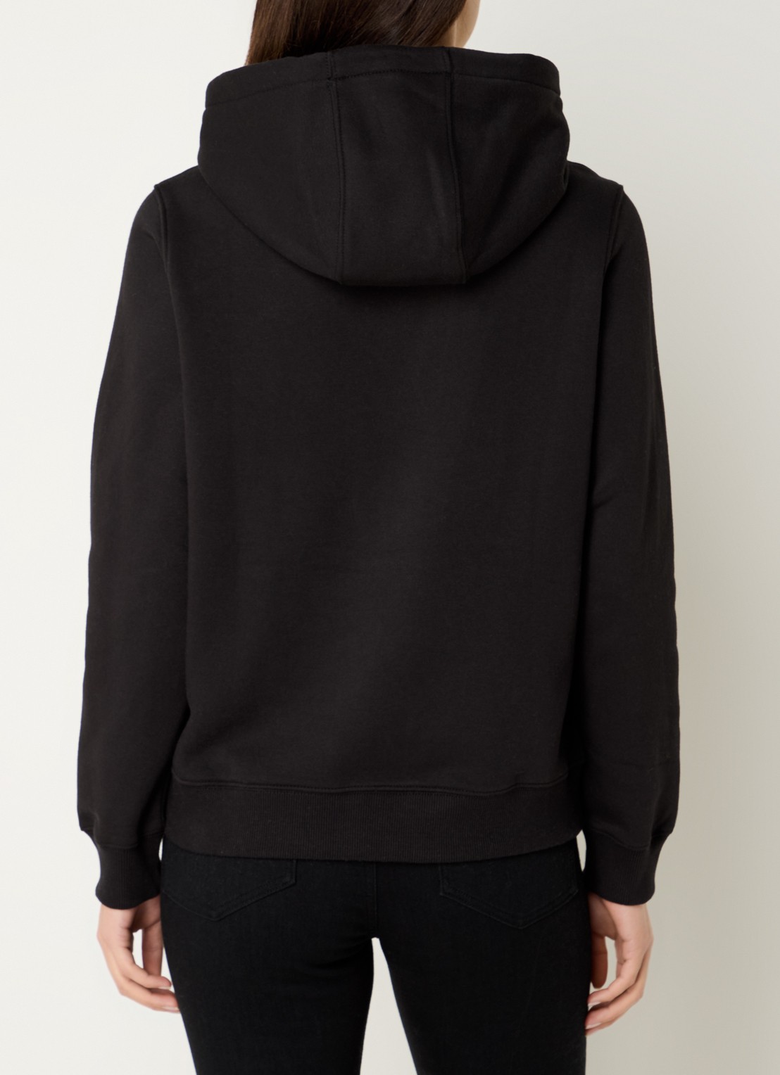 Tommy Hilfiger Hoodie met kangoeroezak en logo - achterkant 5 zwart