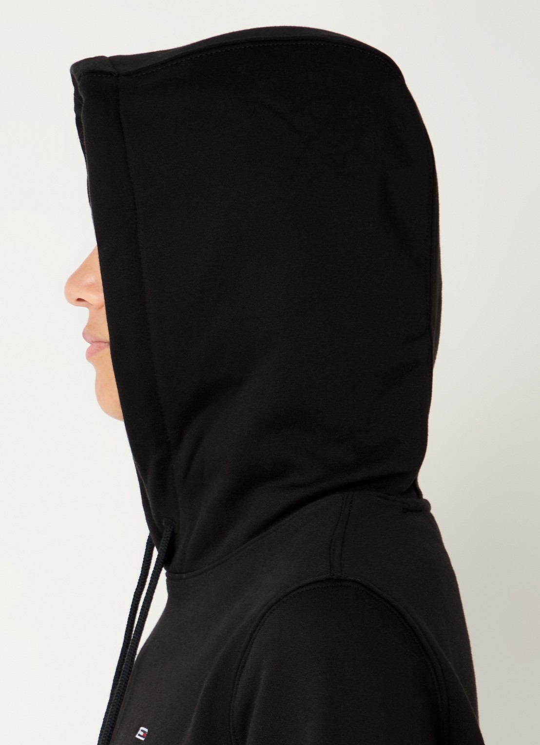 Tommy Hilfiger Hoodie met kangoeroezak en logo - detail 4 zwart