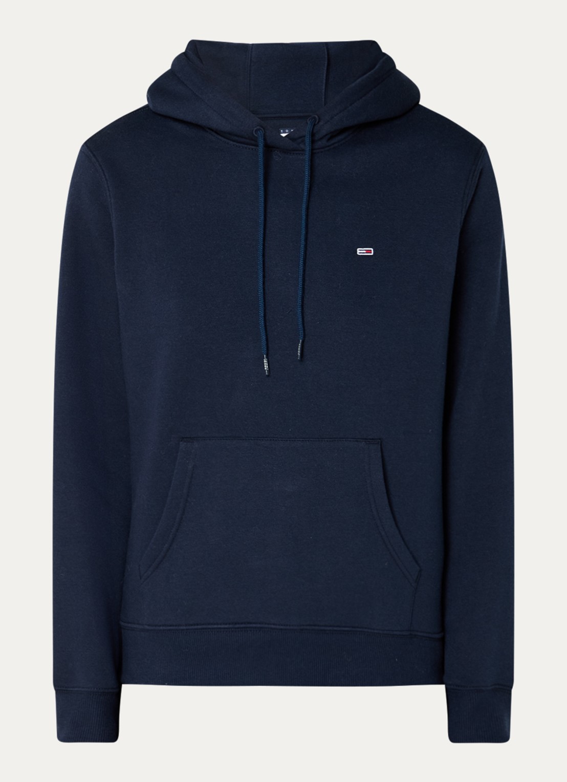 Tommy Hilfiger Hoodie met kangoeroezak en logo - voorkant 4 donkerblauw