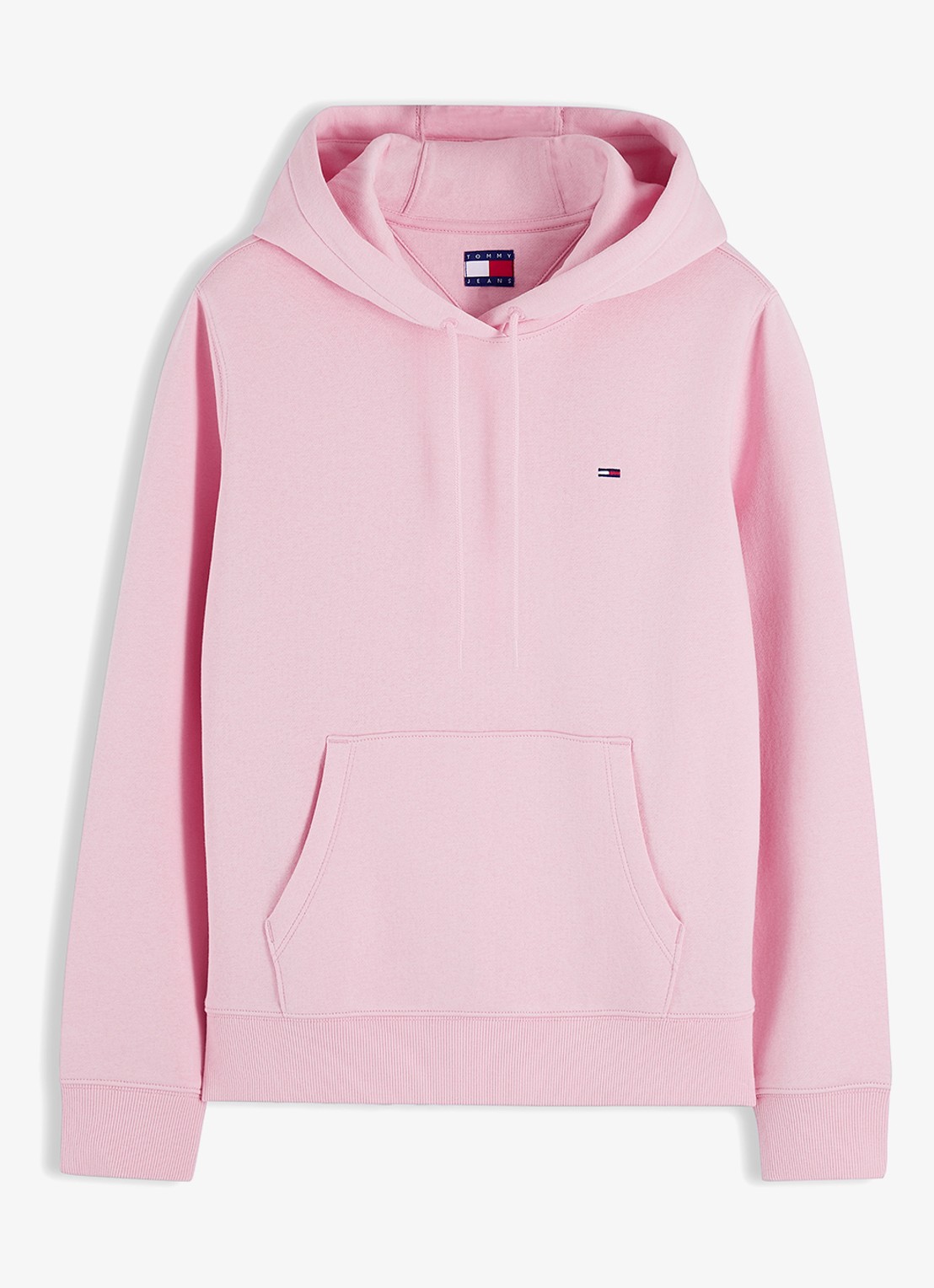 Tommy Hilfiger Hoodie met kangoeroezak en logo - voorkant 4 pink sugar-tpf / roze