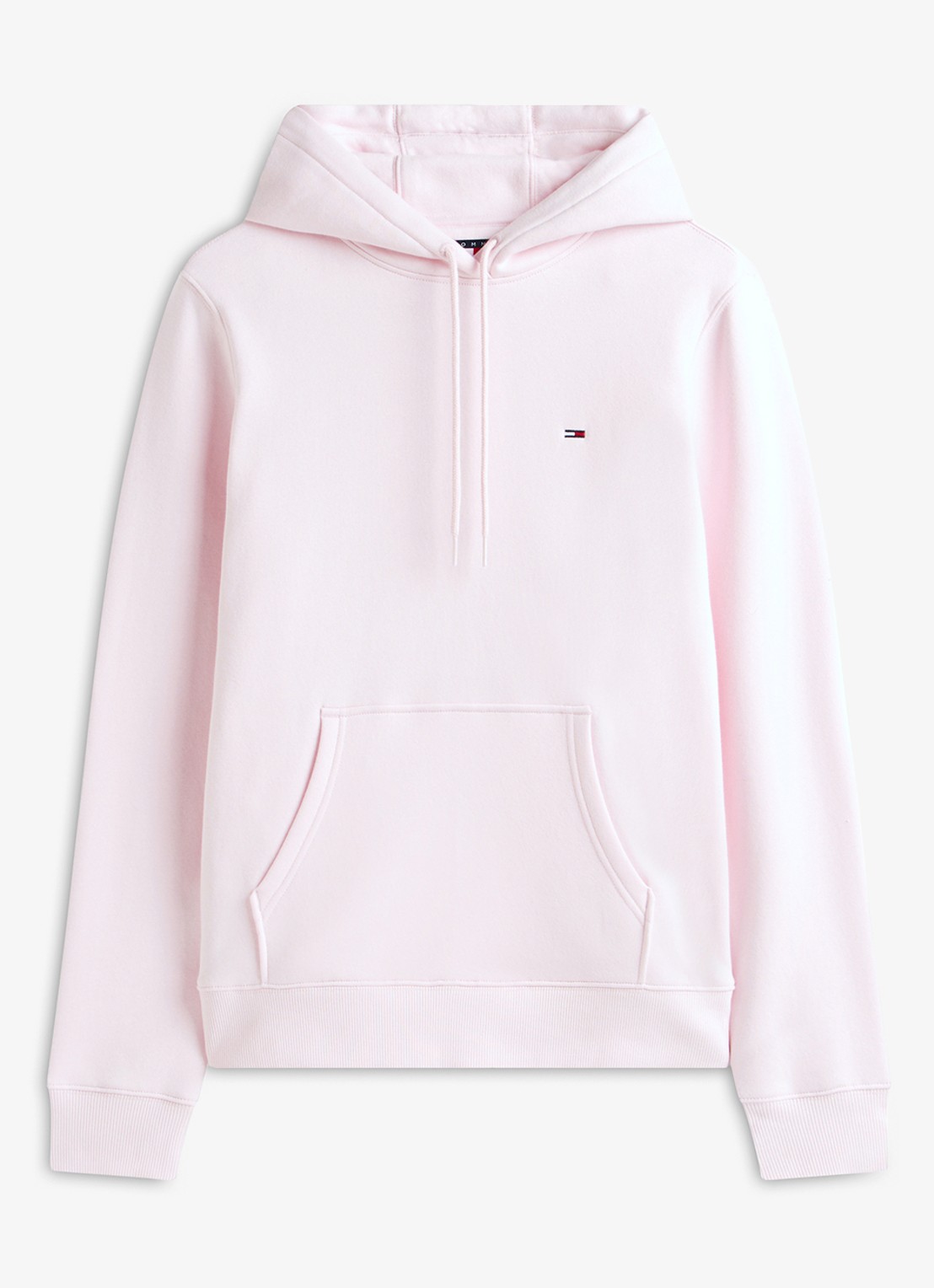 Tommy Hilfiger Hoodie met kangoeroezak en logo - voorkant 3 lichtroze