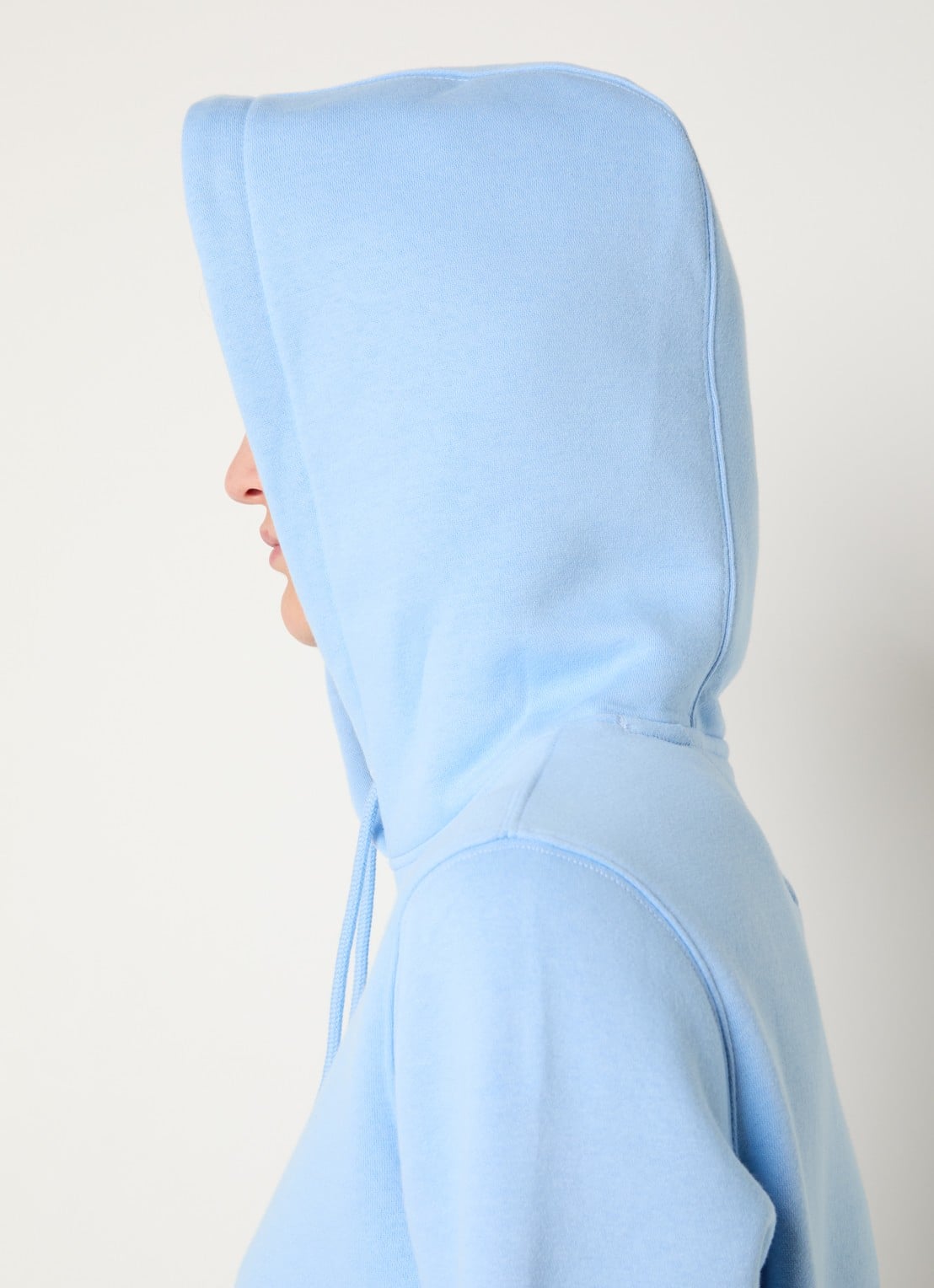 Tommy Hilfiger Hoodie met kangoeroezak en logo - detail 3 lichtblauw