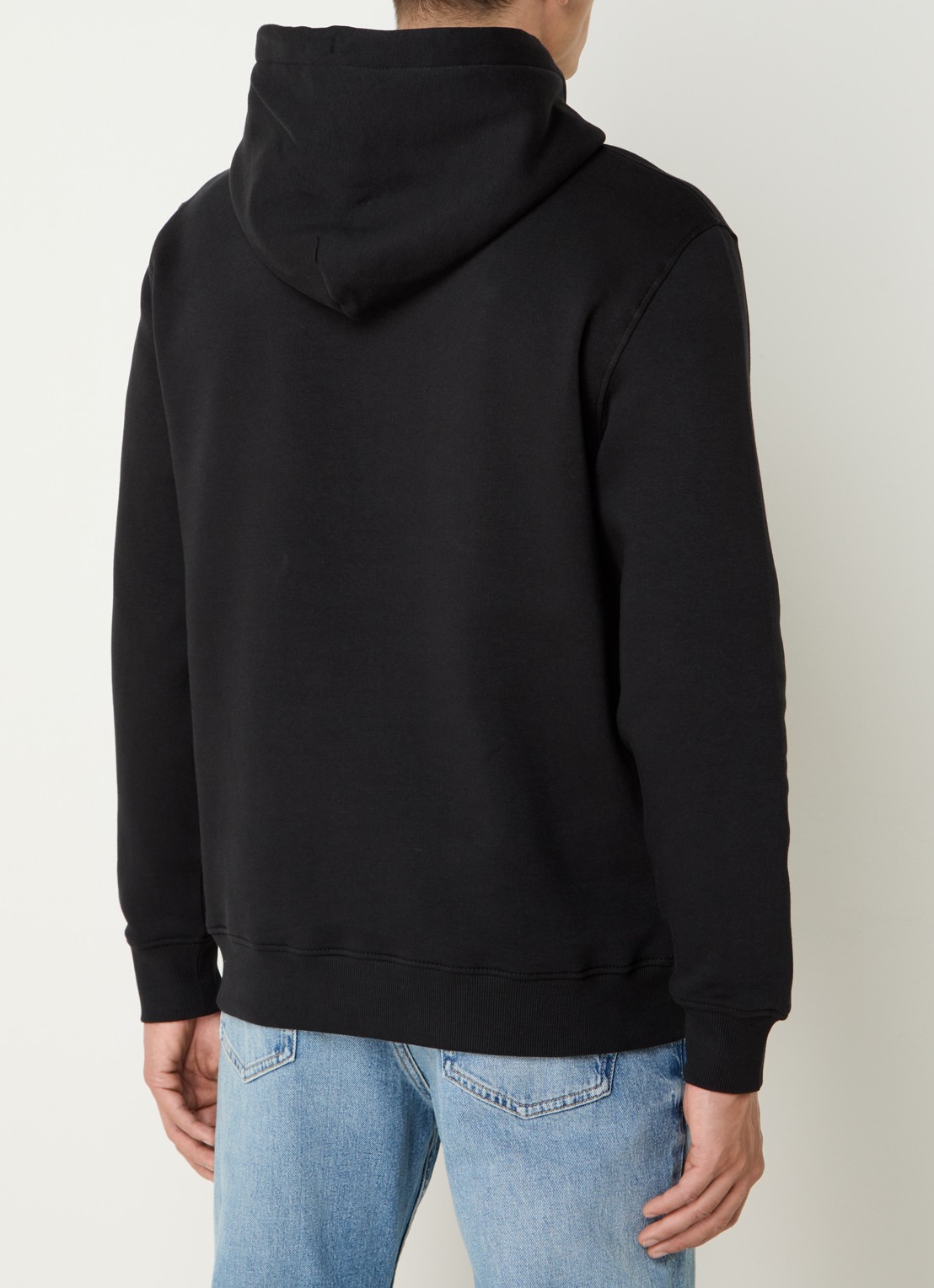 Tommy Hilfiger Hoodie met kangoeroezak en logo - achterkant 5 zwart