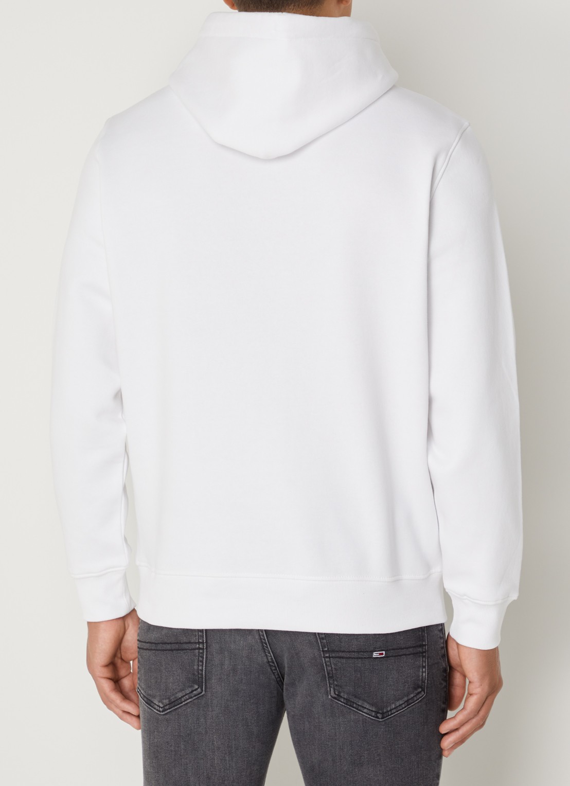 Tommy Hilfiger Hoodie met kangoeroezak en logo - achterkant 3 wit