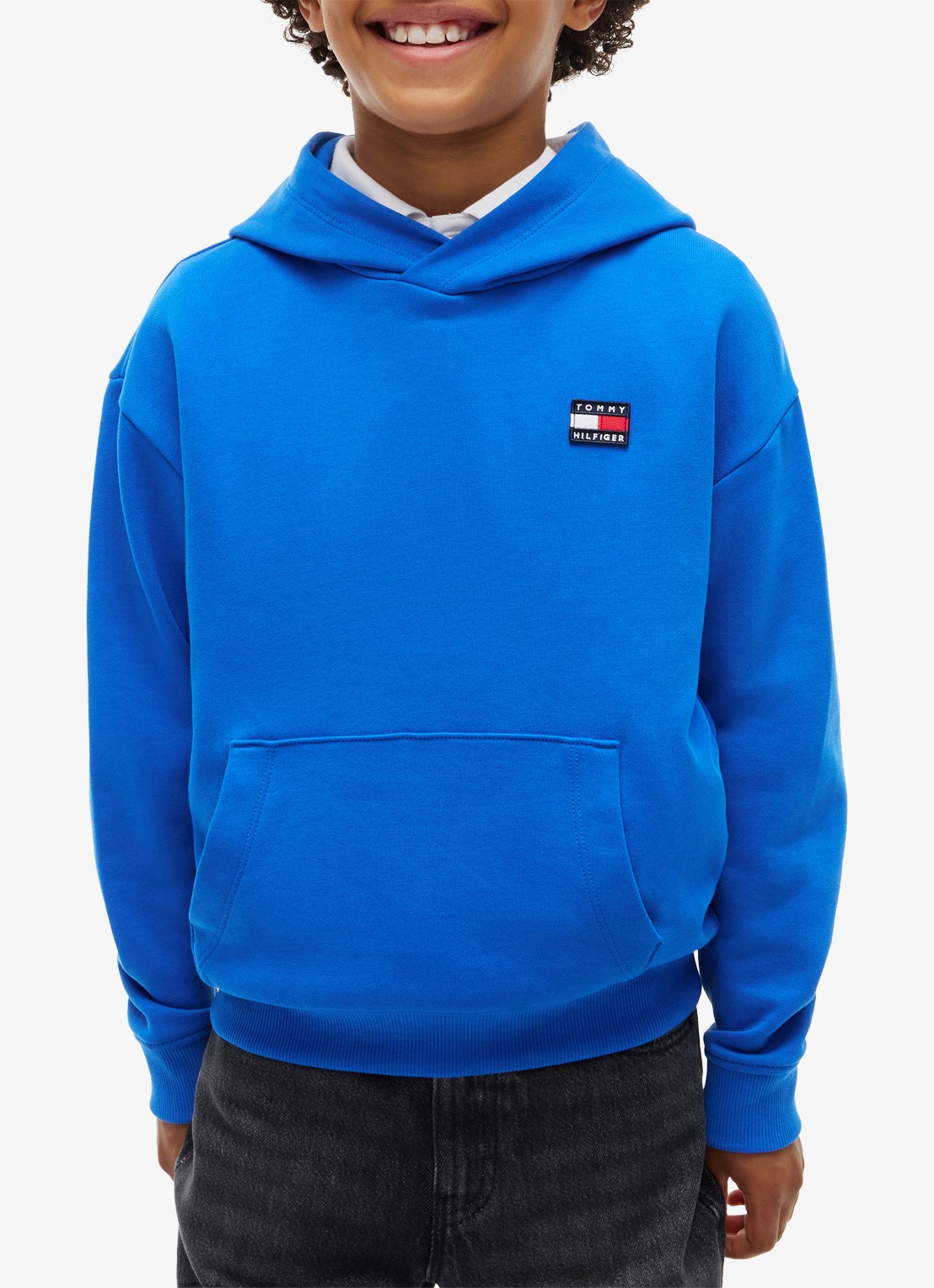 Tommy Hilfiger Hoodie met kangoeroezak  - detail 2 blauw