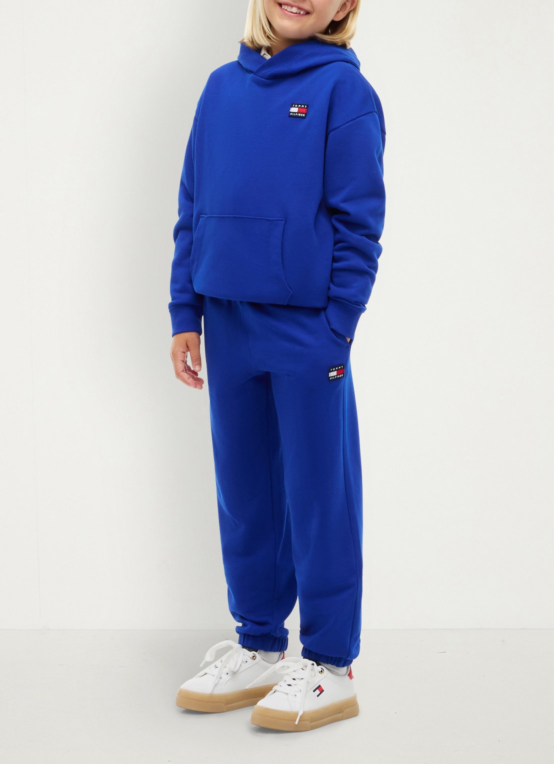 Tommy Hilfiger Hoodie met kangoeroezak  - detail 2 kobaltblauw
