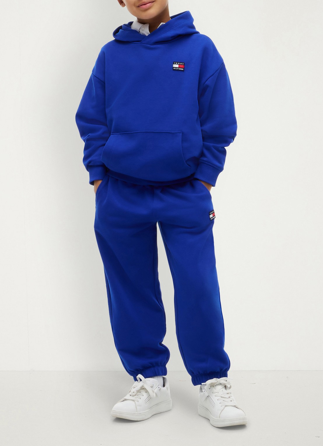 Tommy Hilfiger Hoodie met kangoeroezak  - voorkant 5 kobaltblauw