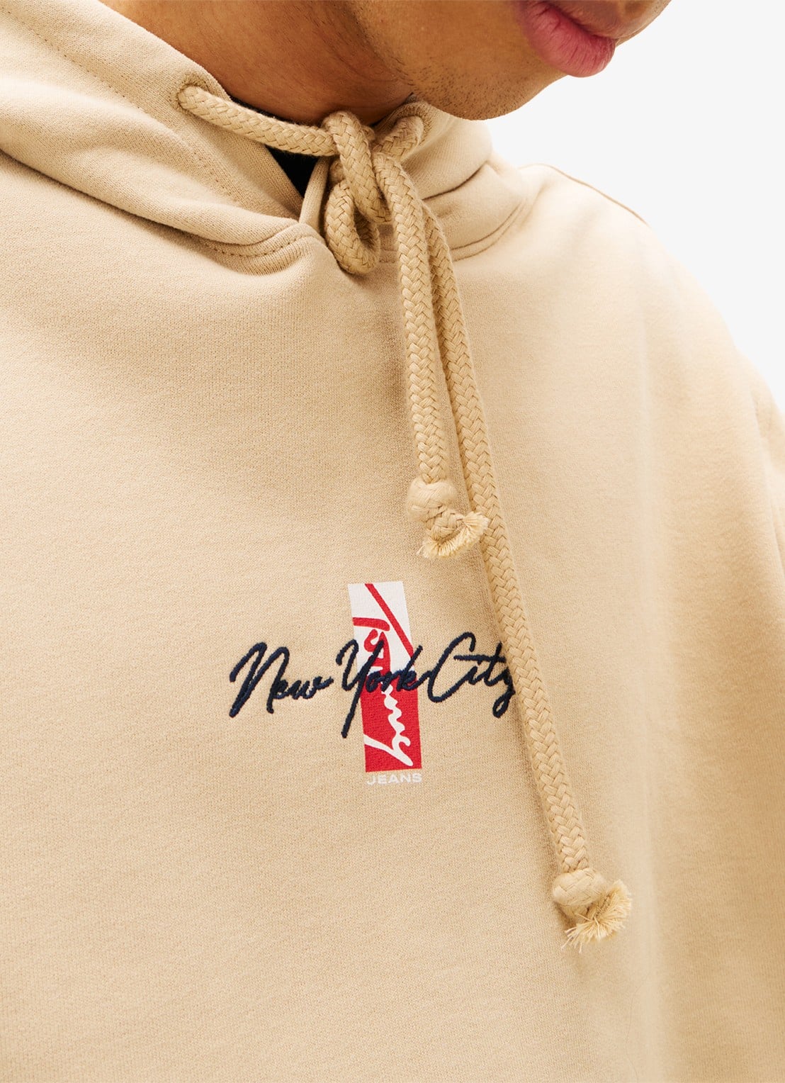 Tommy Hilfiger Hoodie met logo- en backprint - detail 4 beige