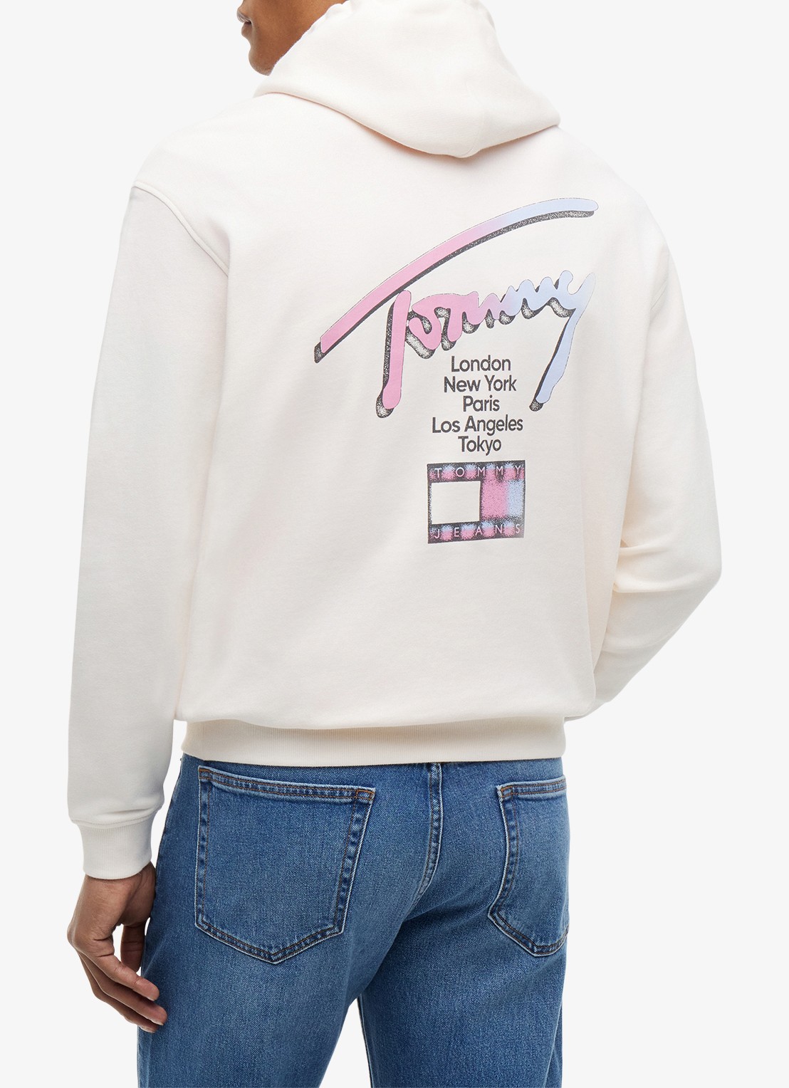 Tommy Hilfiger Hoodie met logo- en backprint - achterkant 6 wit