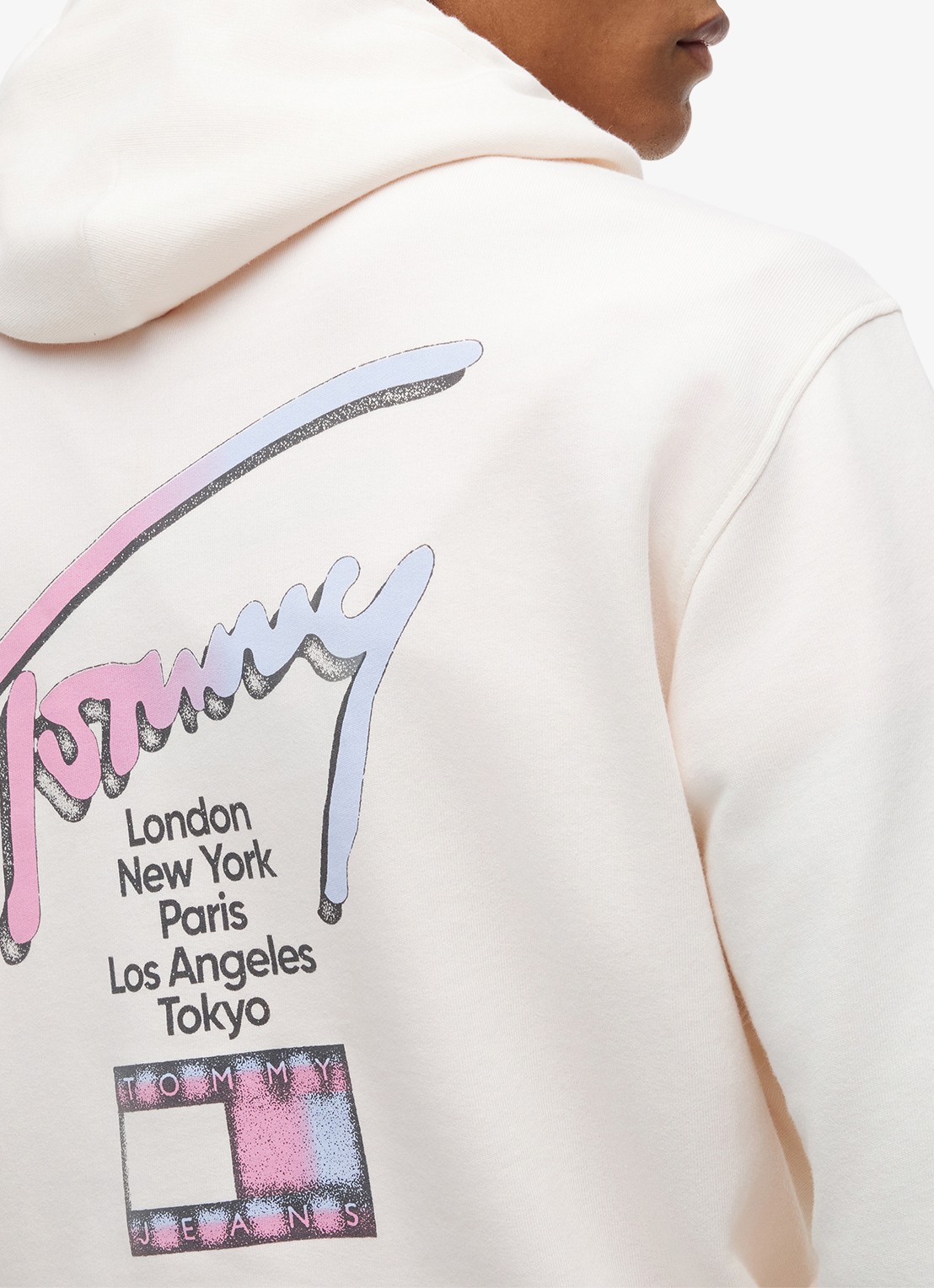 Tommy Hilfiger Hoodie met logo- en backprint - detail 2 wit