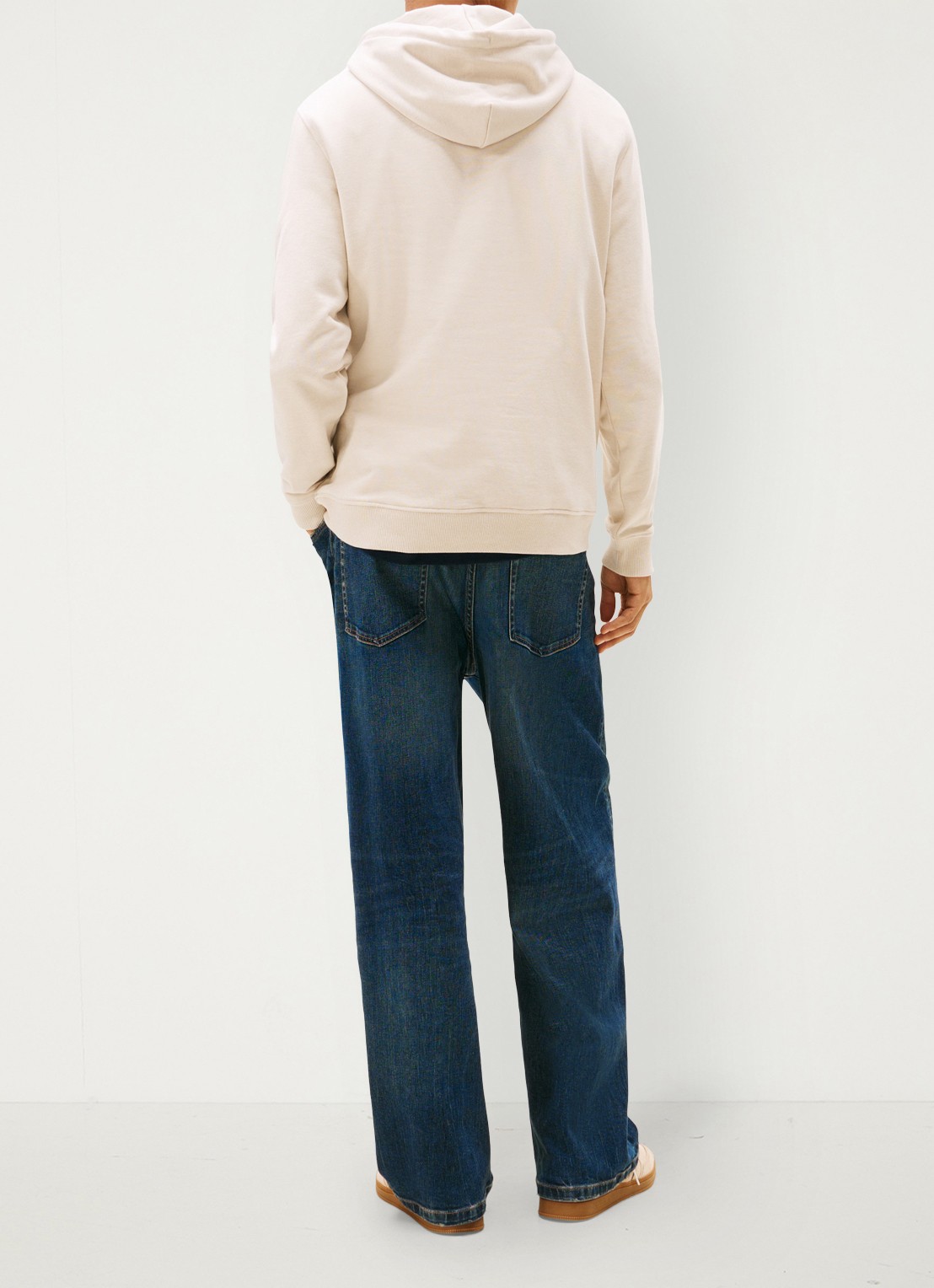 Tommy Hilfiger Hoodie met logo - achterkant gebroken wit