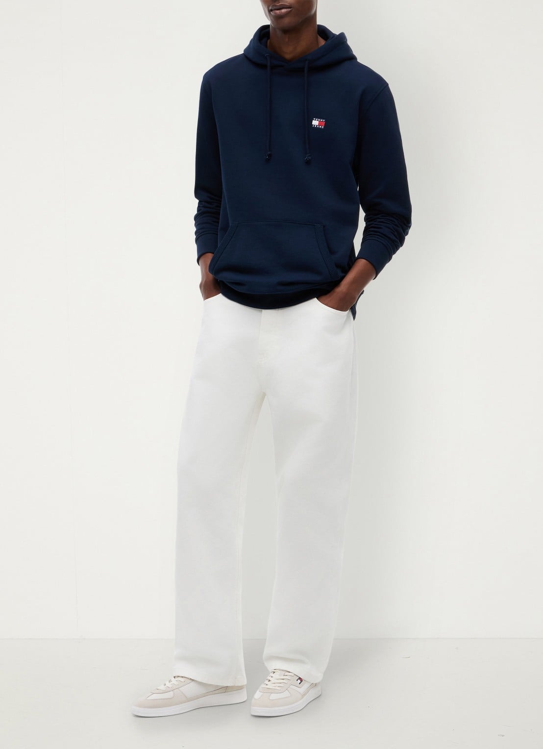 Tommy Hilfiger Hoodie met logo - voorkant 3 donkerblauw