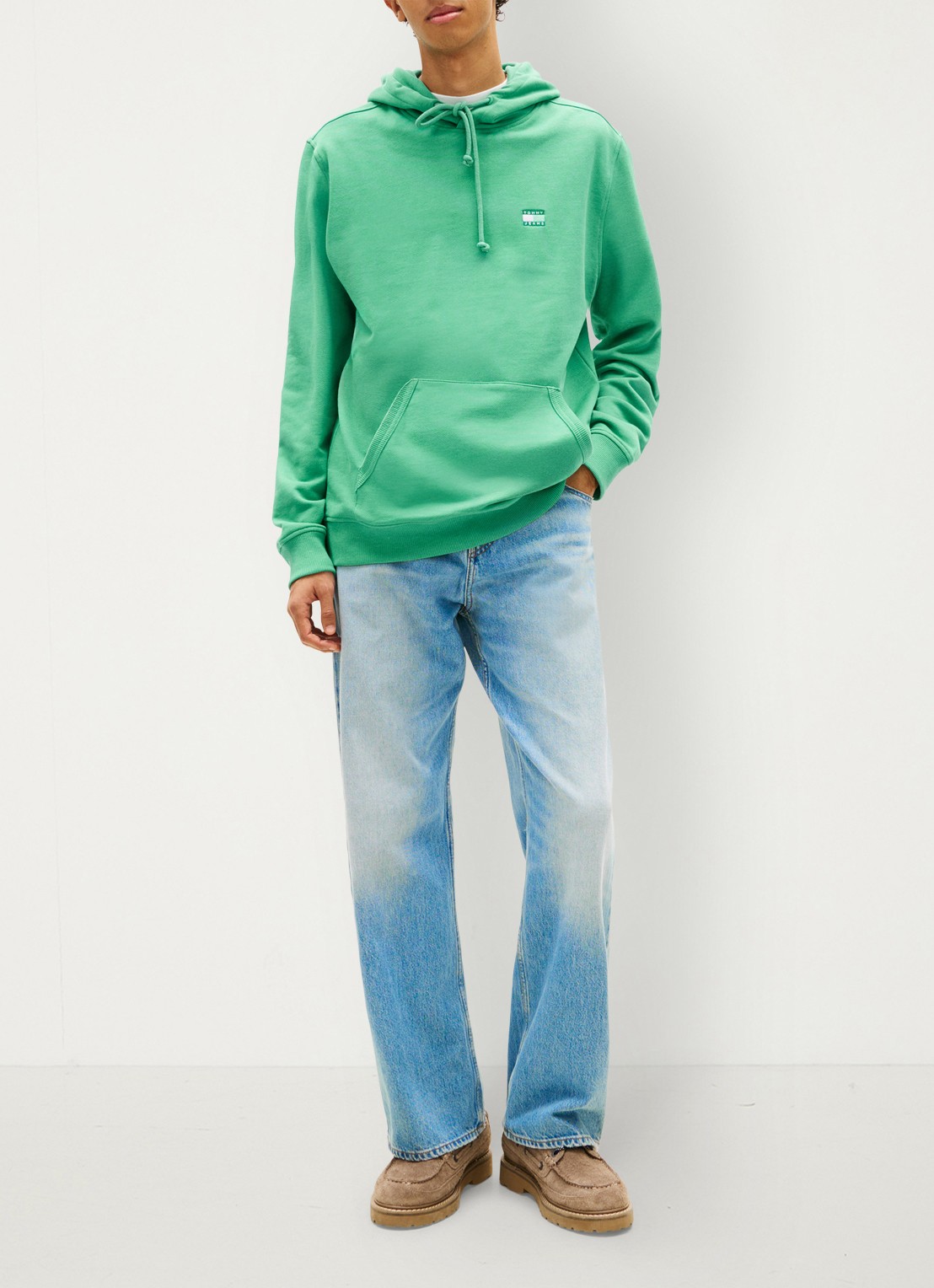Tommy Hilfiger Hoodie met logo - voorkant 5 groen