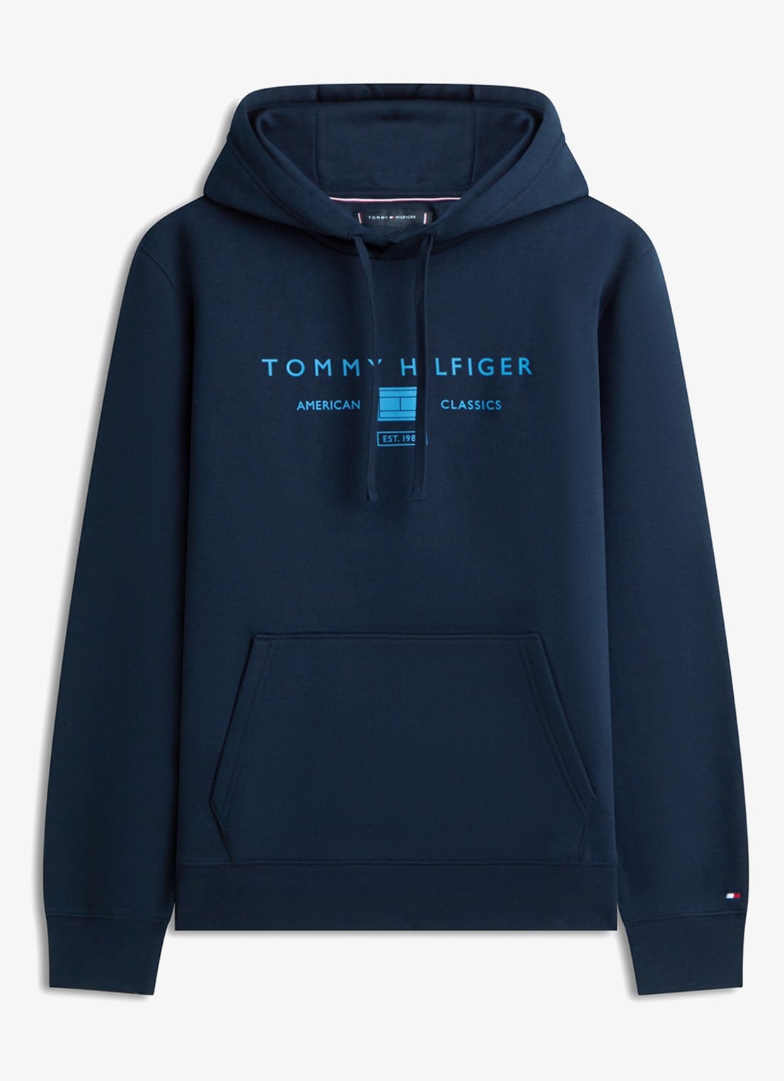 Tommy Hilfiger Hoodie met logo - voorkant 2 donkerblauw