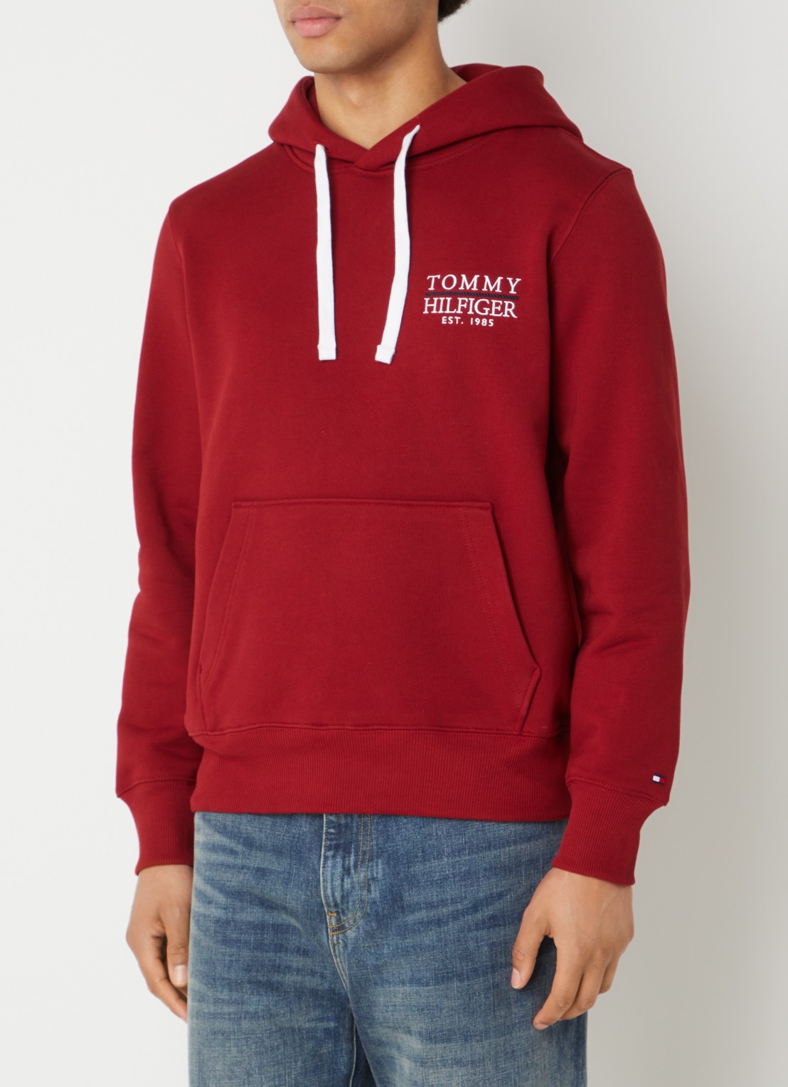 Tommy Hilfiger Hoodie met logo - achterkant 3 cranberryrood