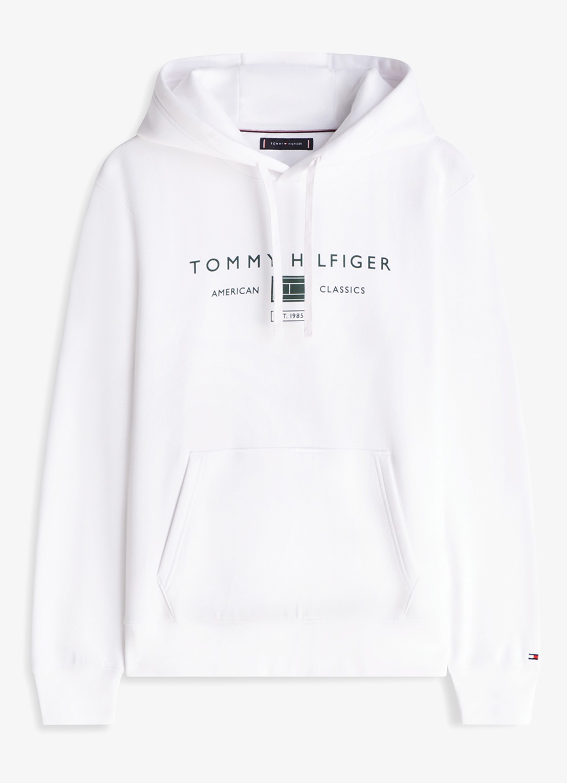 Tommy Hilfiger Hoodie met logo - voorkant 4 wit