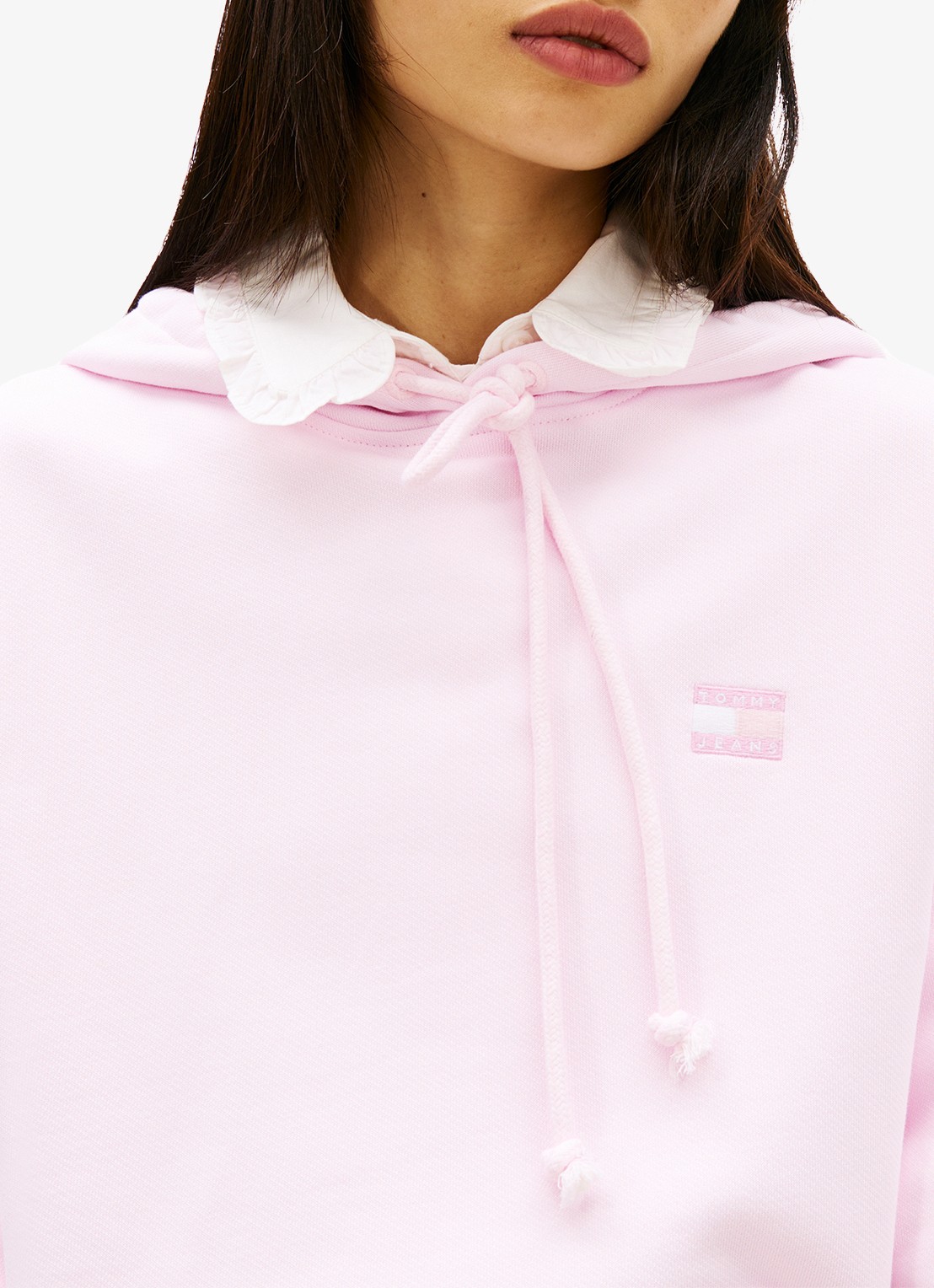 Tommy Hilfiger Hoodie met logoborduring - detail 3 lichtroze